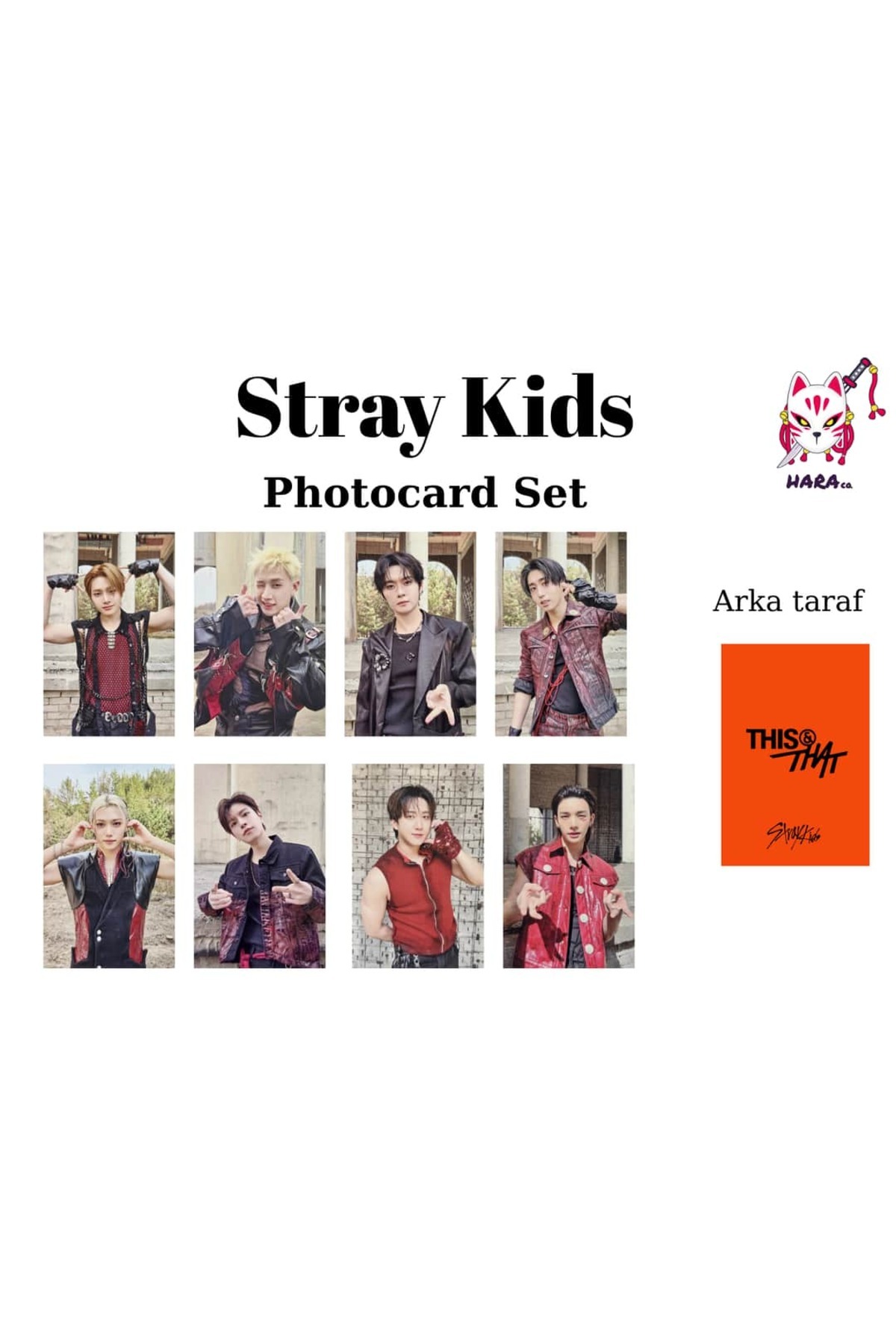 Hara Company Stray Kids This&That Albüm Photocard Seti ( 8'li