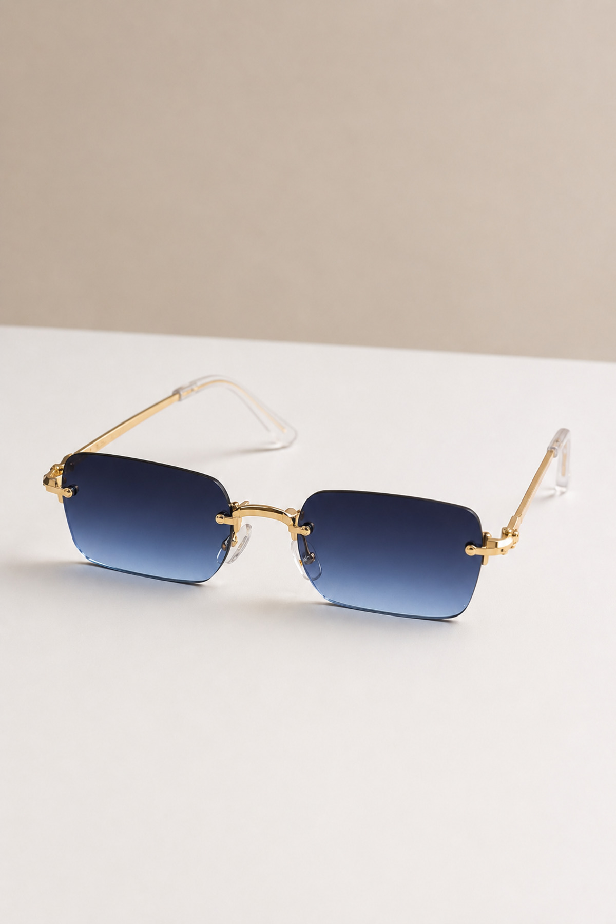 Goldmine ASAF Night Blue Metal Kristal Cam Güneş Gözlüğü Yeni Sezon UV400 58 Ekartman | Kılıf ve Silme Bezi Hediyeli görsel 4