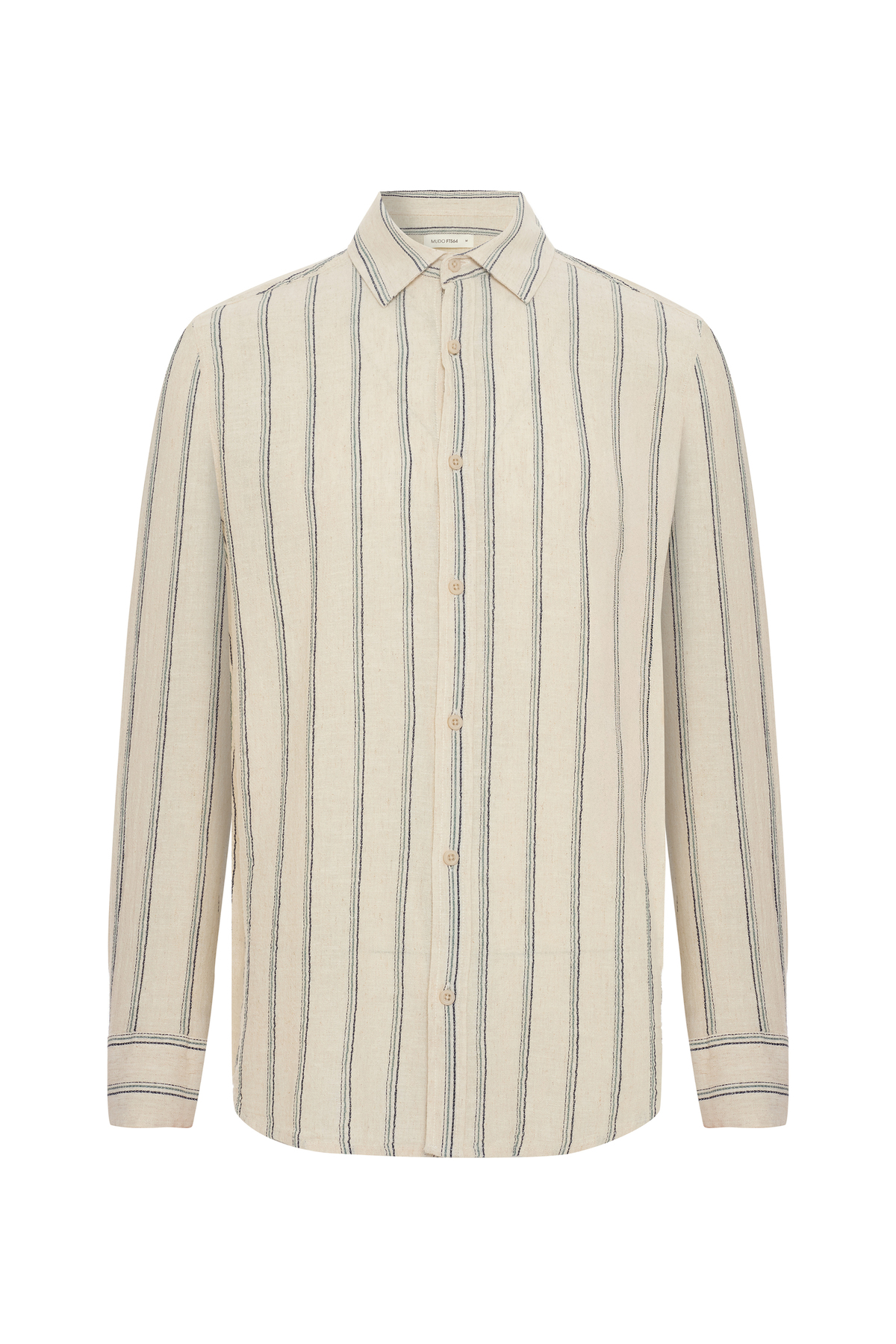 پیراهن آستین بلند راه راه معمولی مردانه مدل Off-White مودو پیراهن Mudo