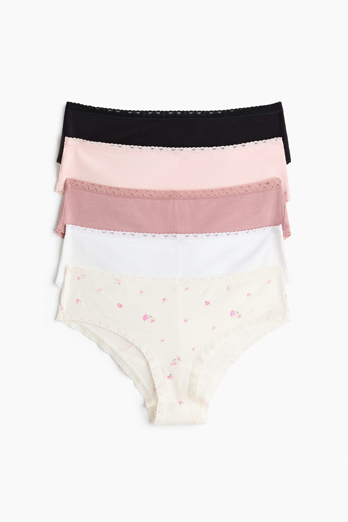 H&M 5'li Pamuklu Hipster Külot