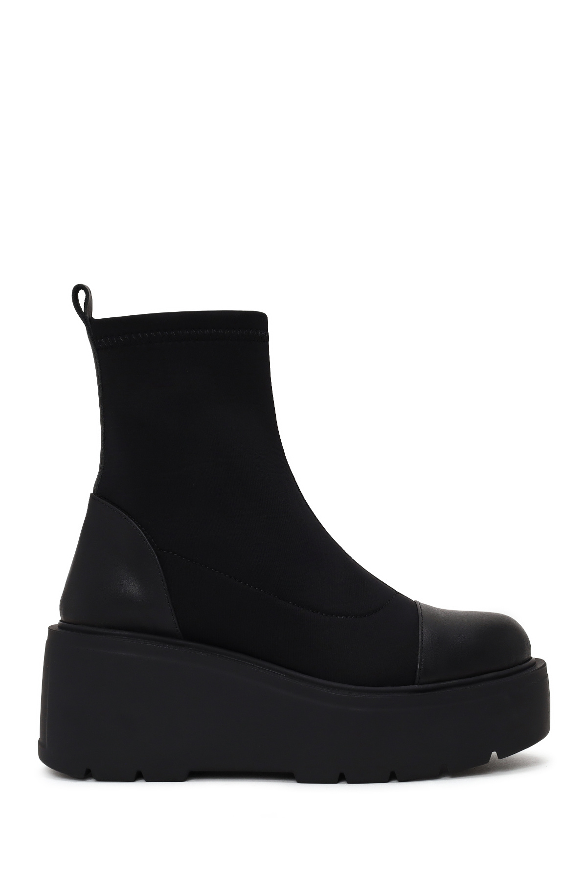 Derimod Kadın Siyah Kalın Tabanlı Kumaş Bot AF220003KK