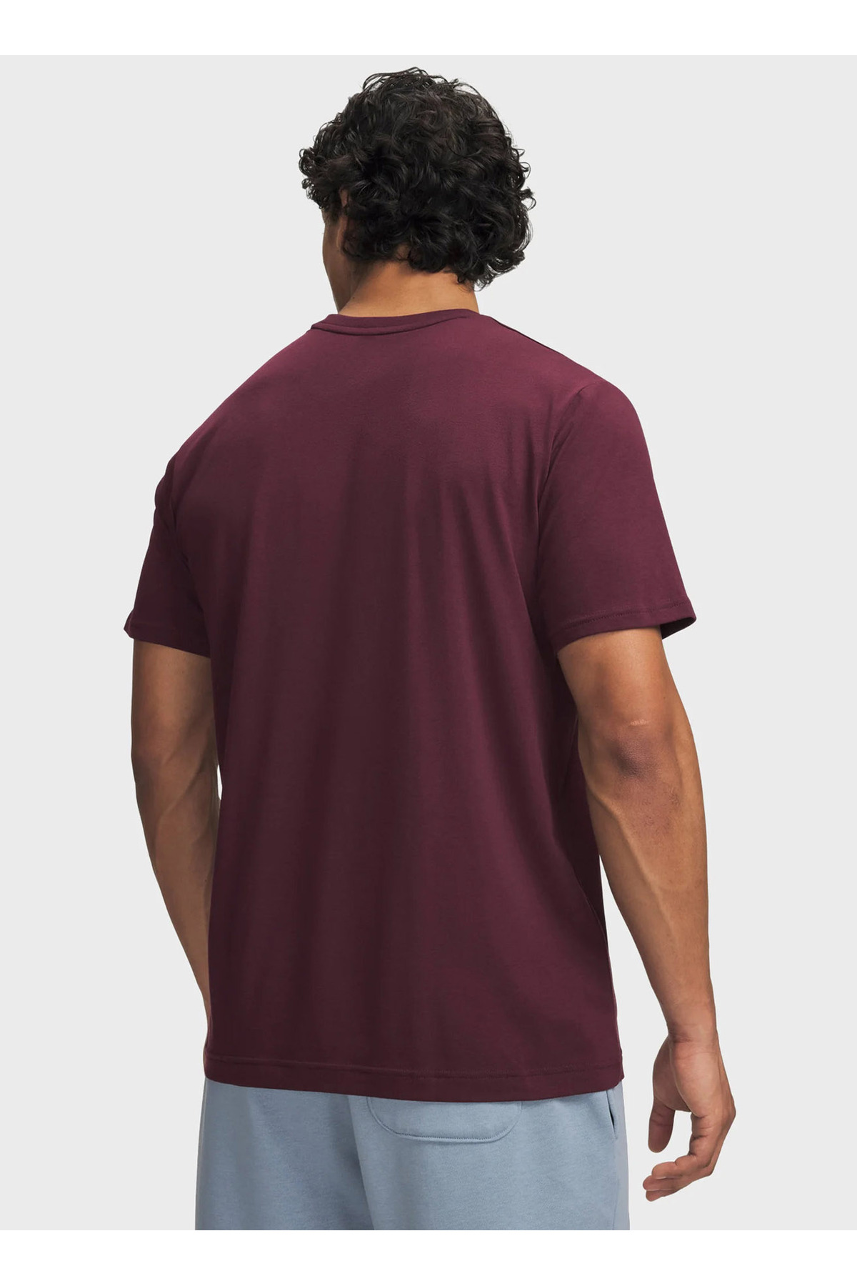 Under Armour 6000000-602 Ua M Icon Tee Ss Kırmızı Yuvarlak Yaka Düz Erkek T-Shirt görsel 2