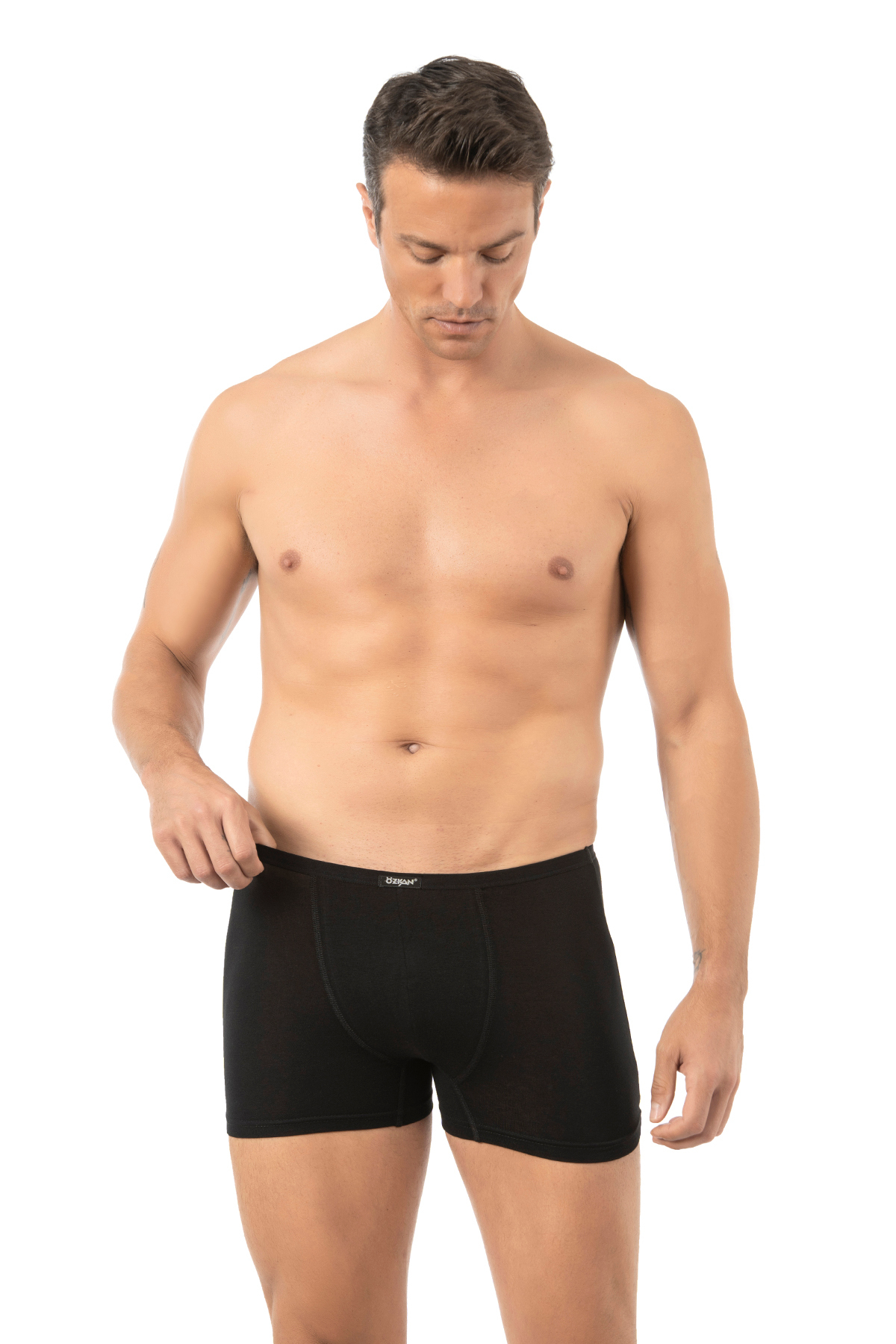 ÖZKAN underwear Özkan 11897 3'lü Paket Erkek Premium Modal Kumaş Pamuklu Esnek Rahat Boxer Şort görsel 6
