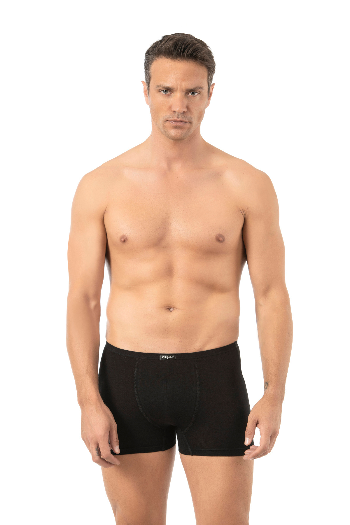 ÖZKAN underwear Özkan 11897 3'lü Paket Erkek Premium Modal Kumaş Pamuklu Esnek Rahat Boxer Şort görsel 2