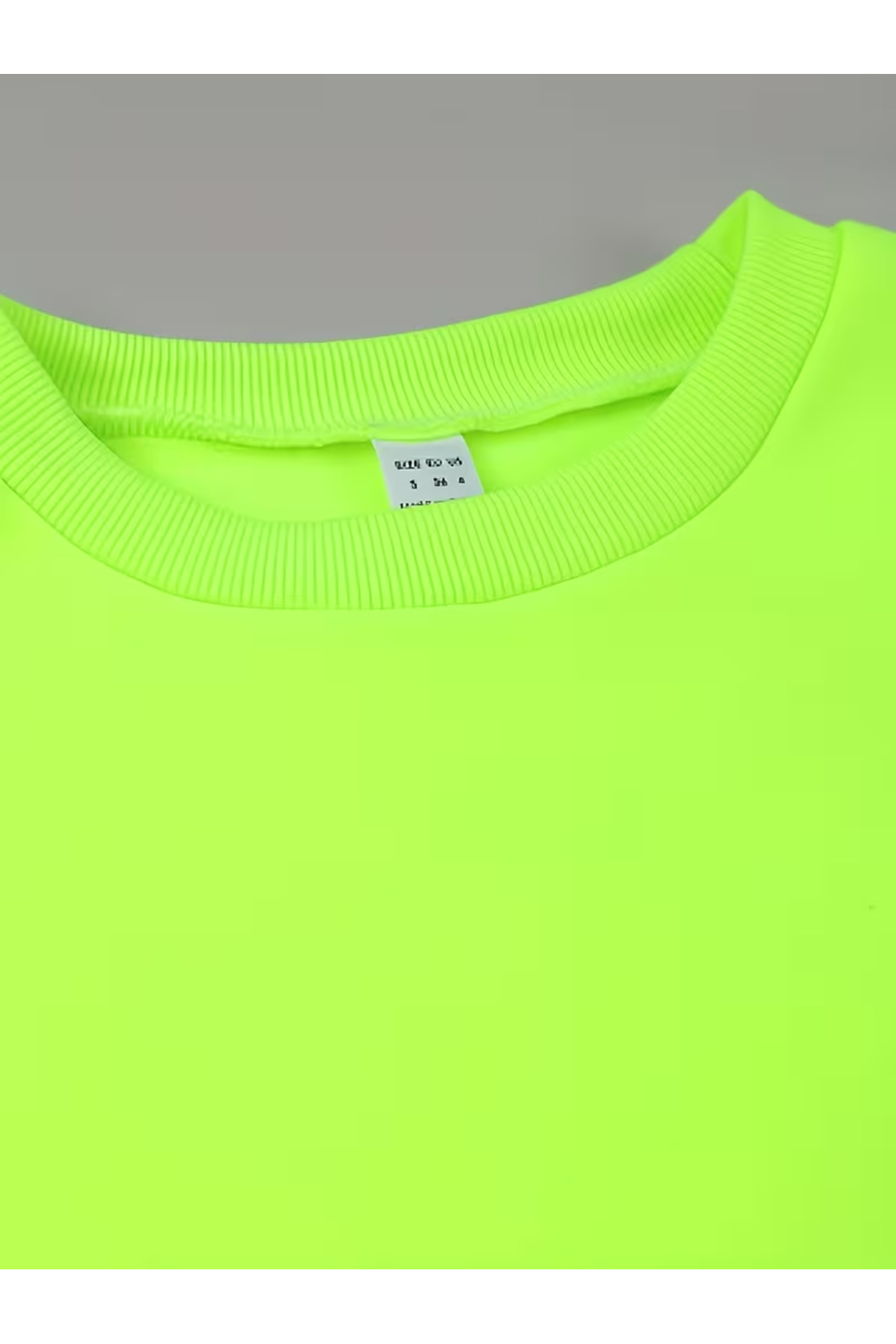 Machetta Kadın Neon Sarı Mini Sweat Elbise görsel 4
