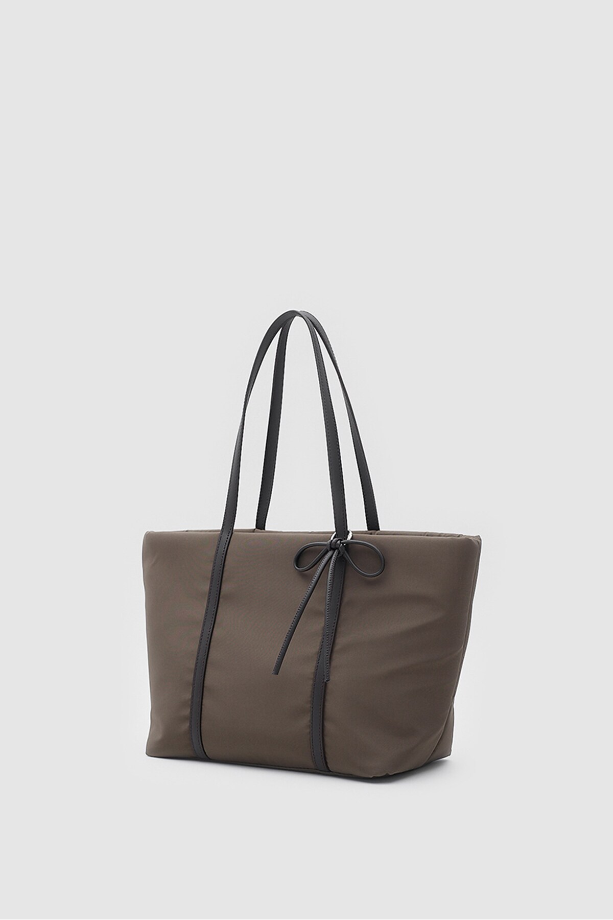 Shule Bags Jersey Fiyonklu Omuz Çantası Kahve görsel 2