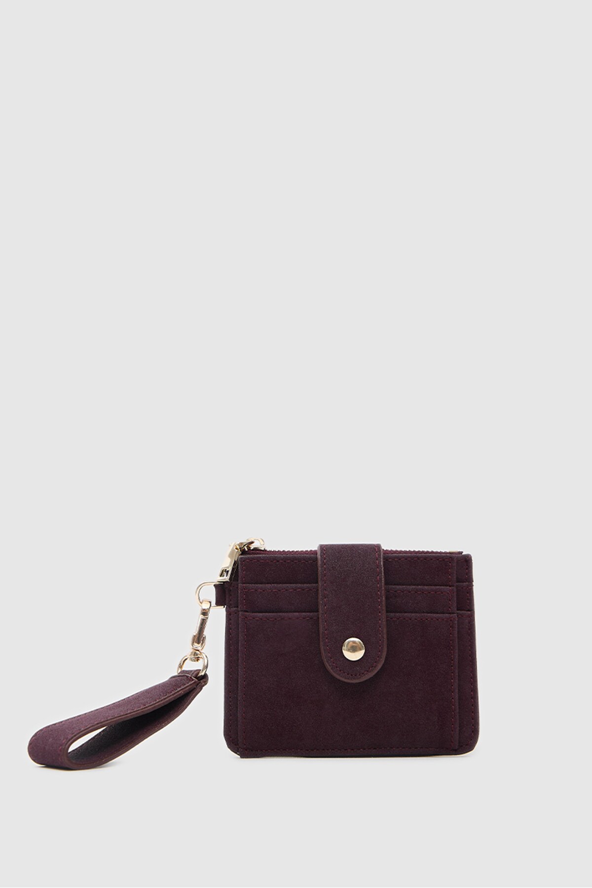 Shule Bags Pike Süet Kadın Kartlık Bordo