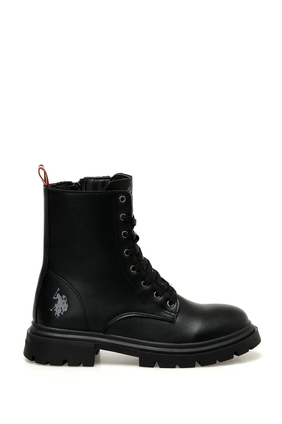 U.S. Polo Assn. HS-9935 Kadın Siyah Bağcıklı Kürk Detaylı Kalın Tabanlı Kışlık Postal Bot görsel 2