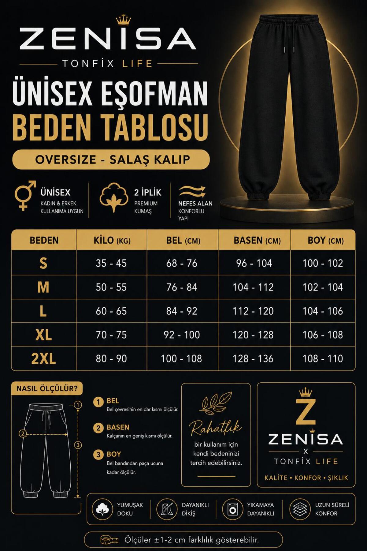 ZENİSA 1 ADET LACİVERT KADIN GENİŞ PAÇA EŞOFMAN ALTI YÜKSEK BEL OVERSİZE RAHAT KALIP YAN CEPLİ GÜNLÜK GİYİM görsel 4