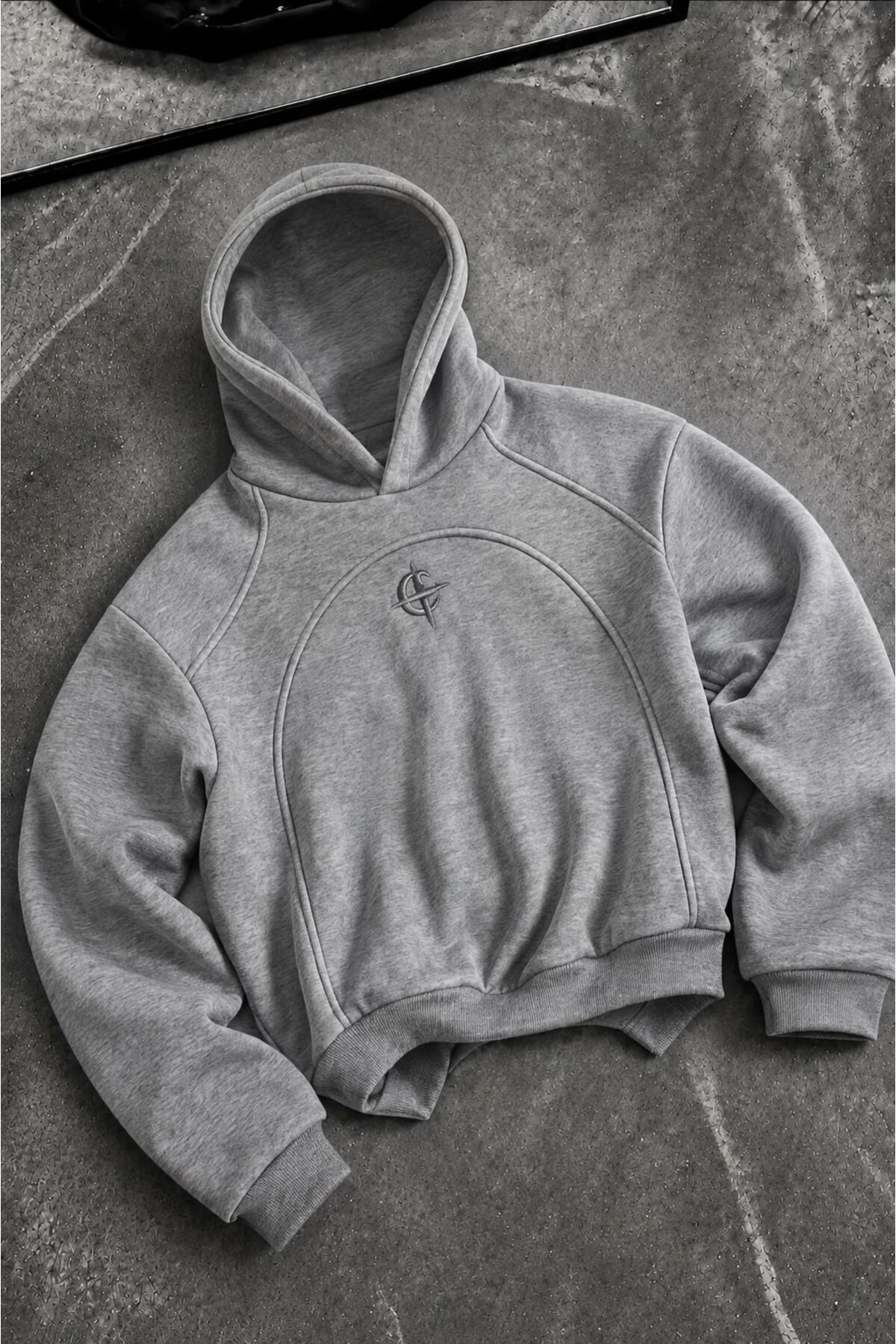 SALIENDO Nakışlı Gazi Dikişli Oversize Sweatshirt