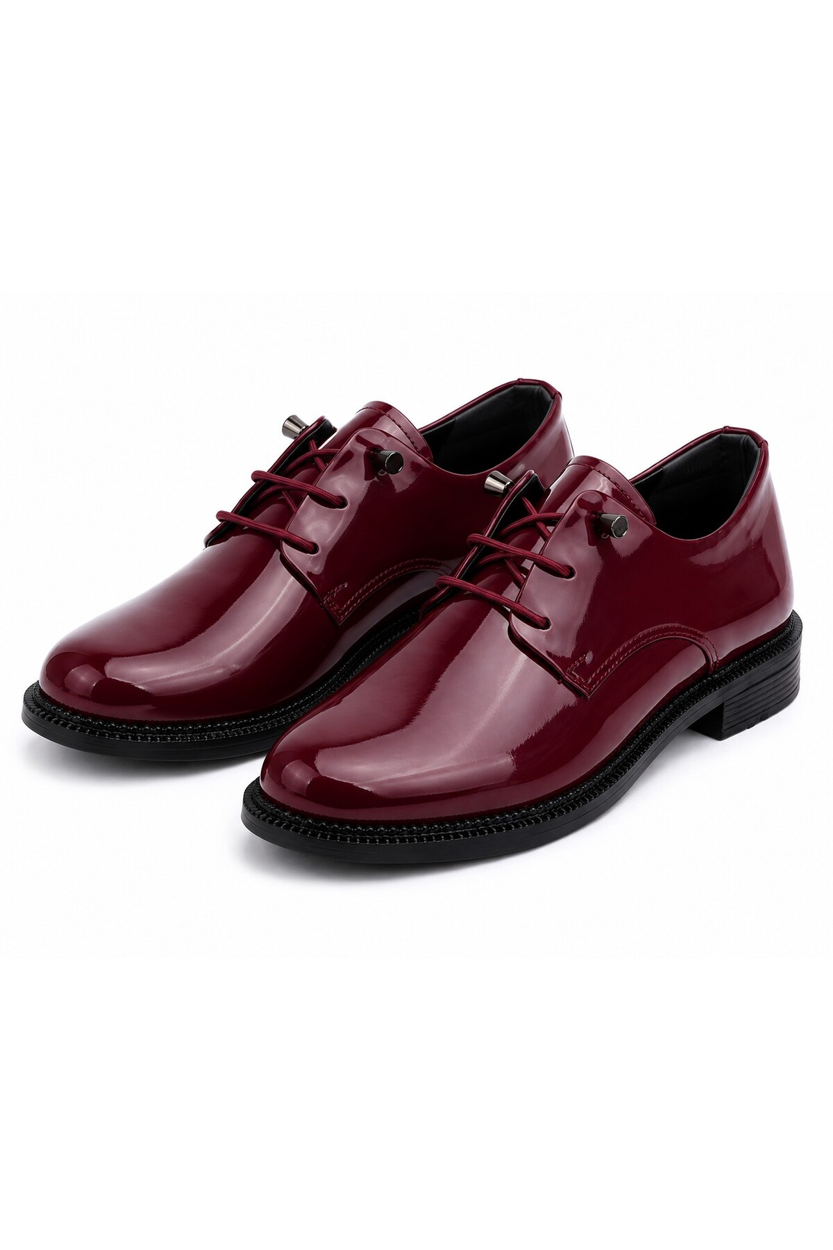 Zenora Kadın Loafer Makosen Bordo Ayakkabı görsel 2