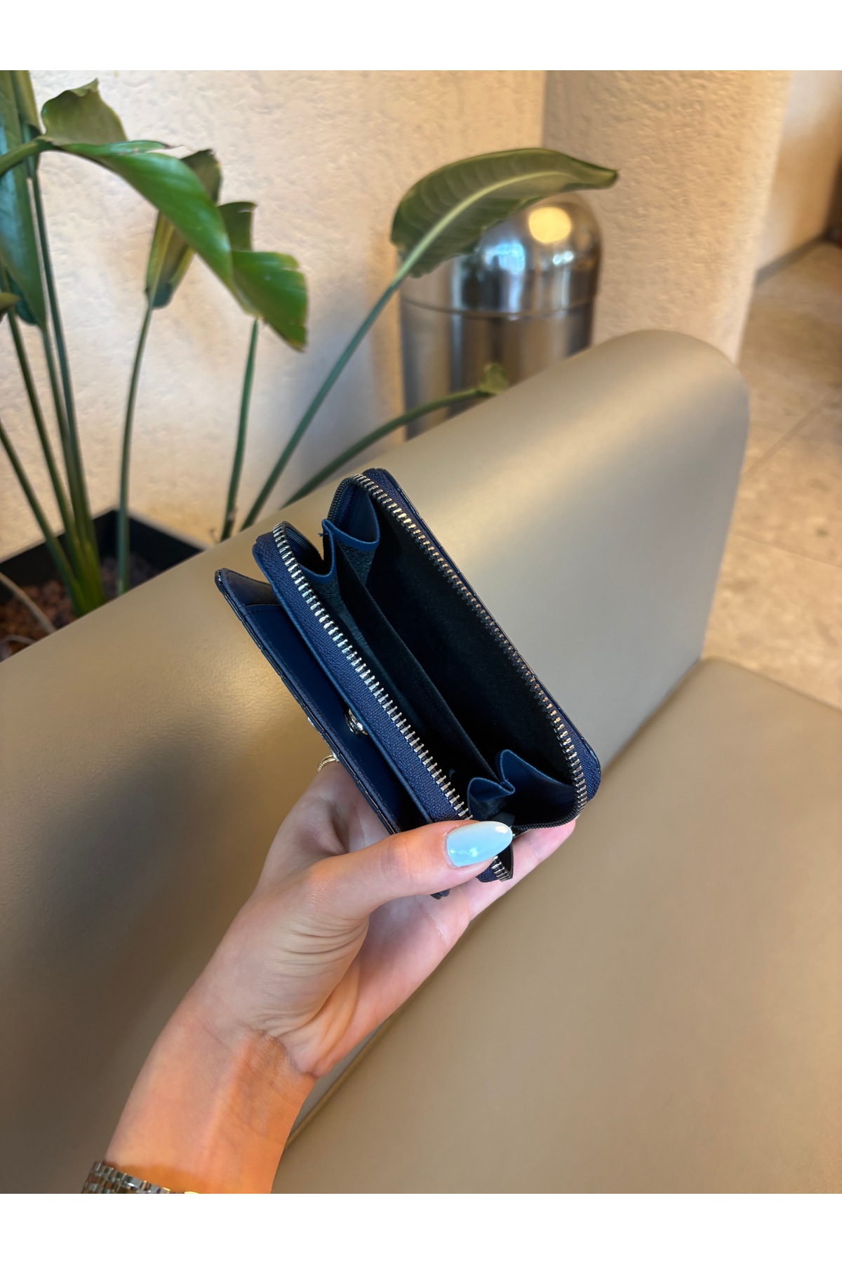 Grsbags Lacivert Kadın Kartlık Ve Cüzdan görsel 3