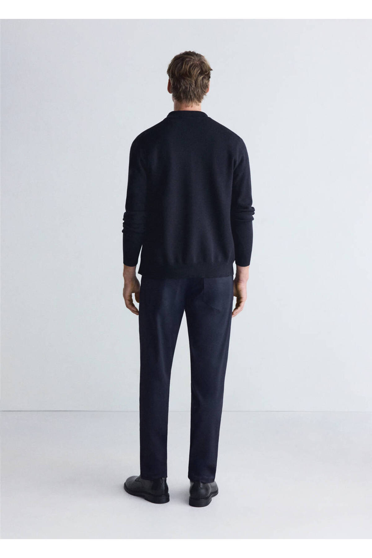 Comfort stretch triko hırka — سرمه‌ای 37065981 — تصویر 4 از 8