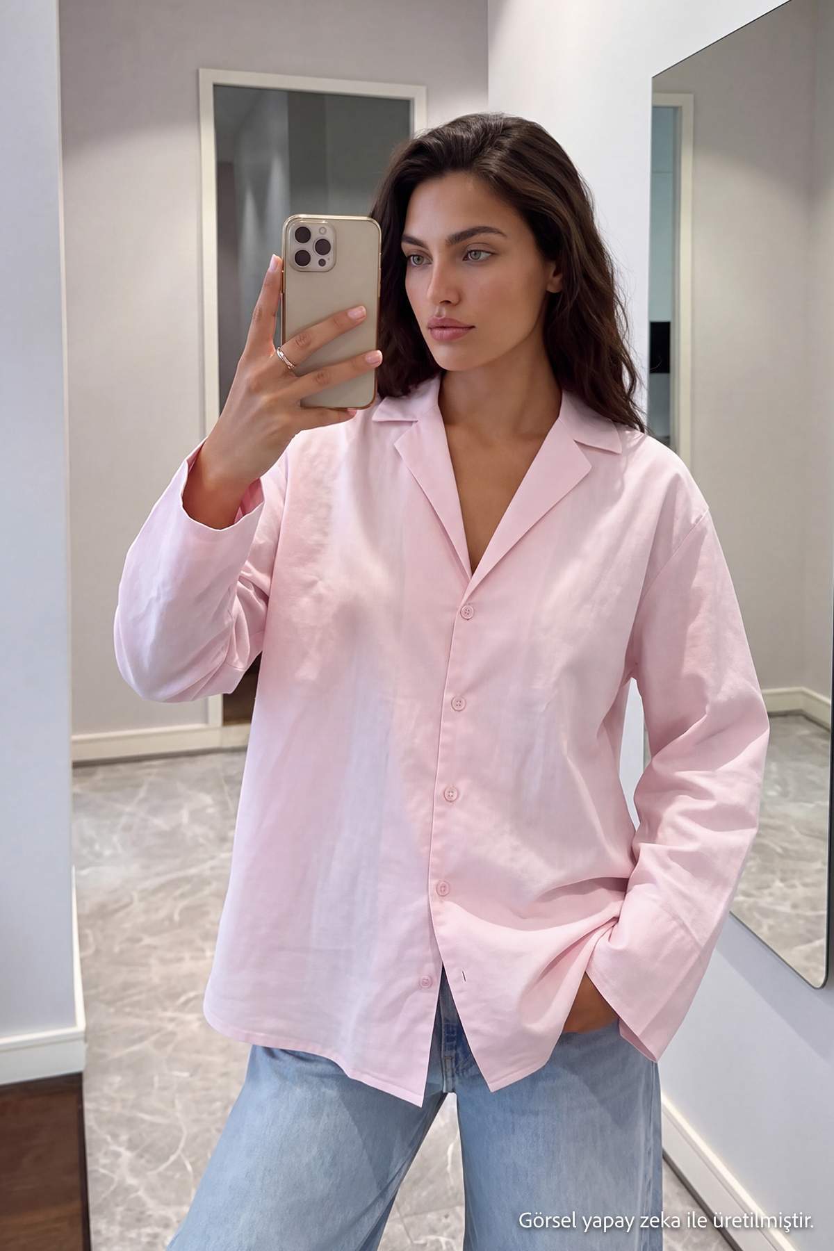 Trendyolmilla Pembe Regular Fit Gömlek TWOAW27GO00064