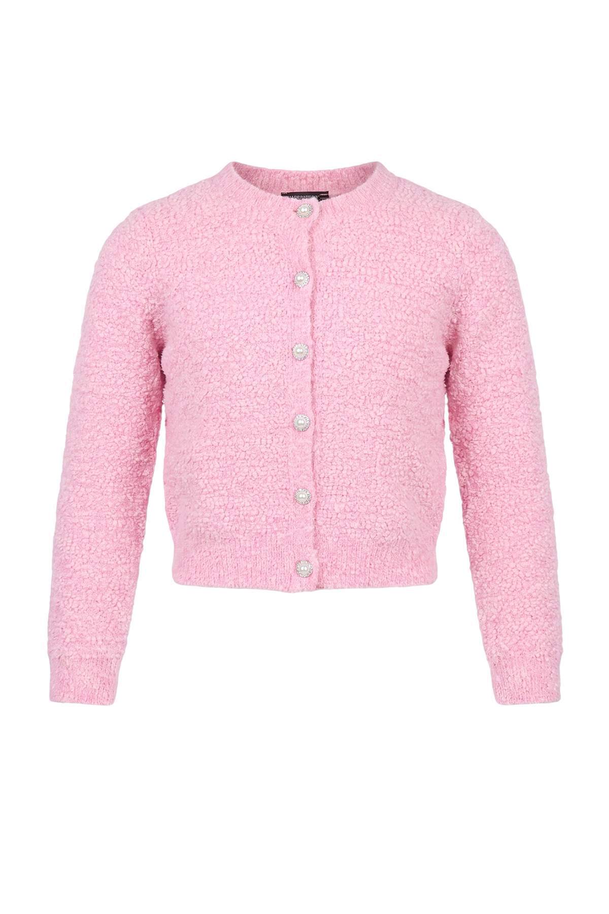 Trendyolmilla Pembe Bisiklet Yaka Dokulu Triko Hırka TWOAW27HI00171