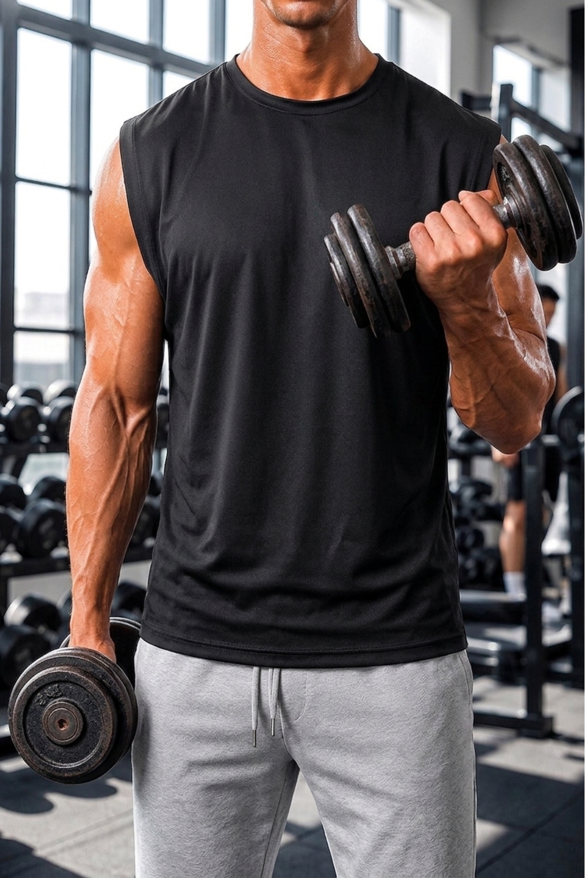 Sapeur Erkek Premium Active Kolsuz Spor Tişört - Ultra Esnek ve Hızlı Kuruyan görsel 6