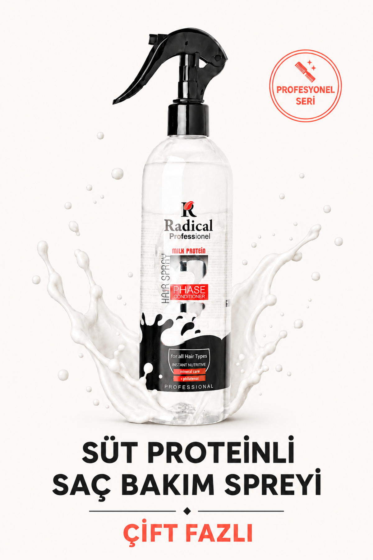 Radical Profesyonel Onarıcı Süt Proteinli Çift Fazlı Saç Bakım Spreyi 400 ml — 0001conditioner-milk