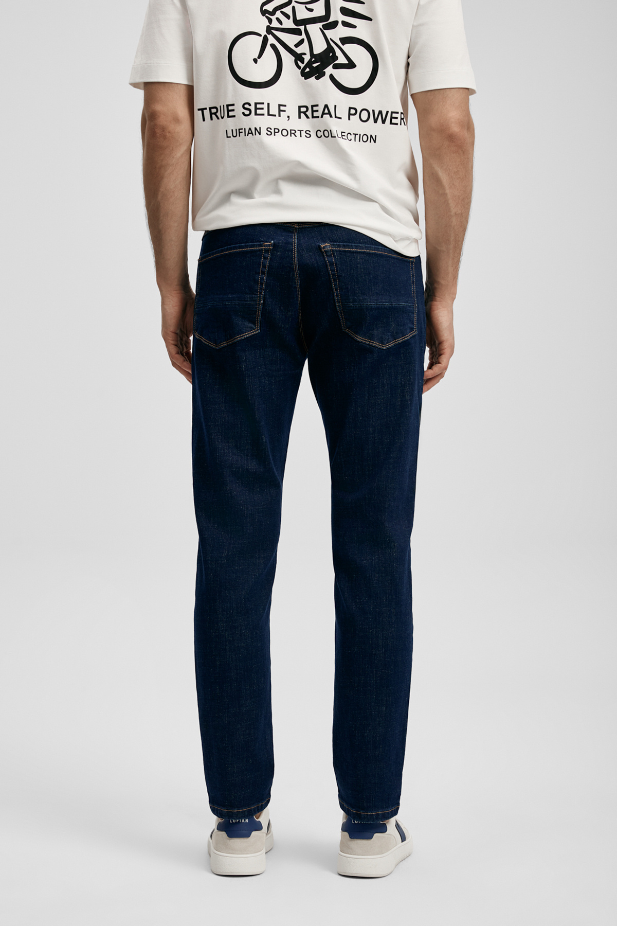 Lufian Aqua Smart Jean Erkek Pantolon Regular Fit Mavi görsel 6