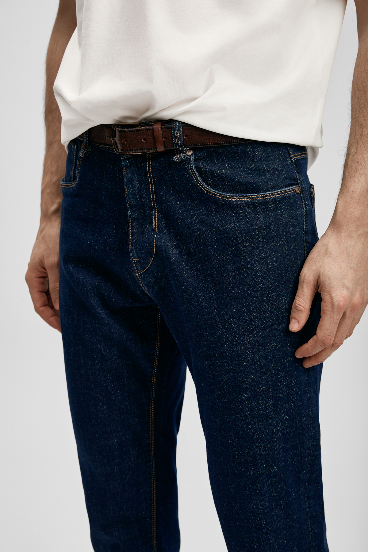 Lufian Aqua Smart Jean Erkek Pantolon Regular Fit Mavi görsel 5
