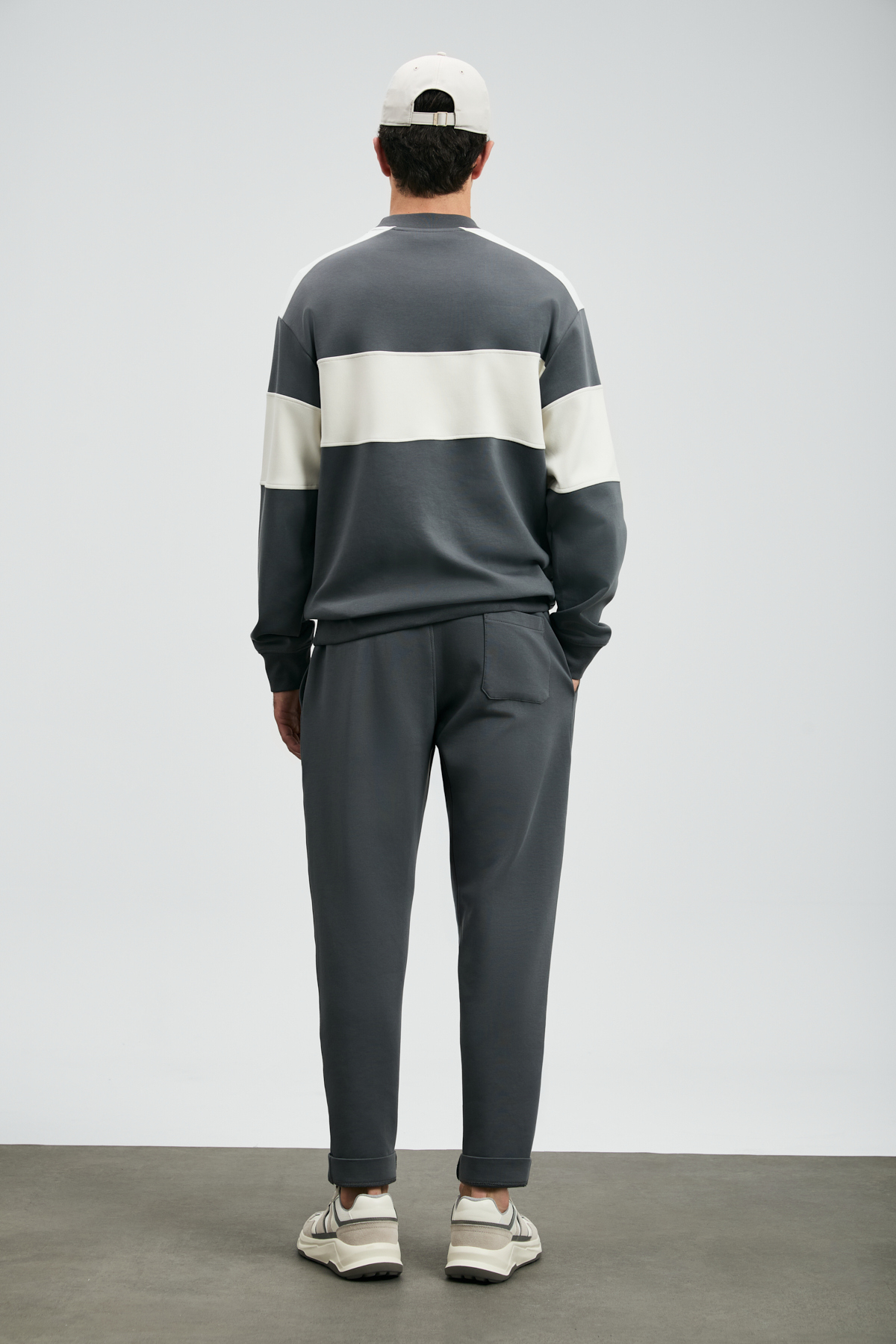 Lufian Pıeces Erkek Sweatshirt Koyu Gri görsel 6
