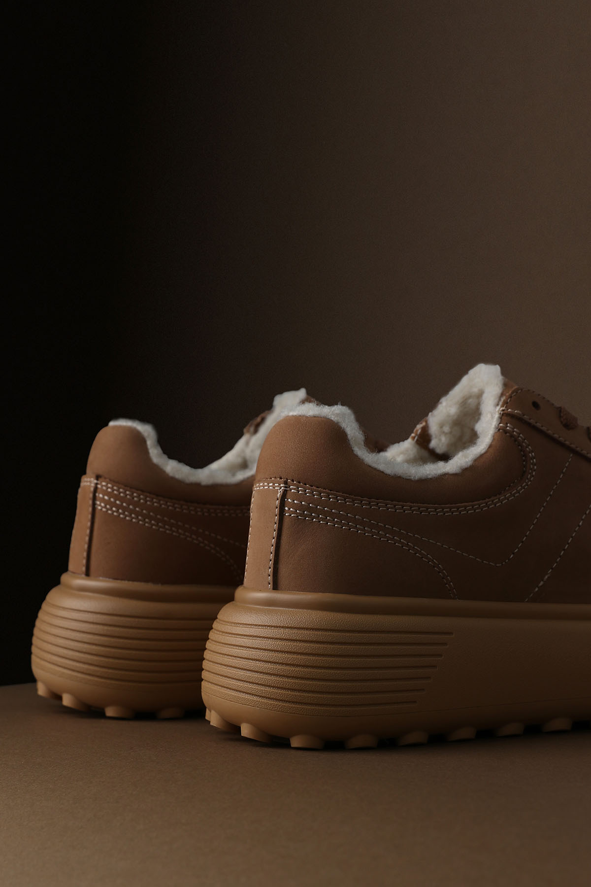 Lufian Zenya Kadın Sneaker Ayakkabı Deve Tüyü görsel 5