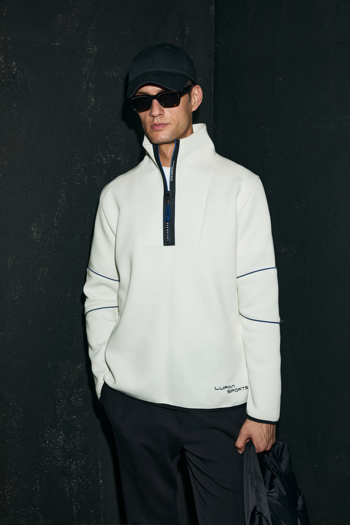 Lufian Art Erkek Sweatshirt Kırık Beyaz