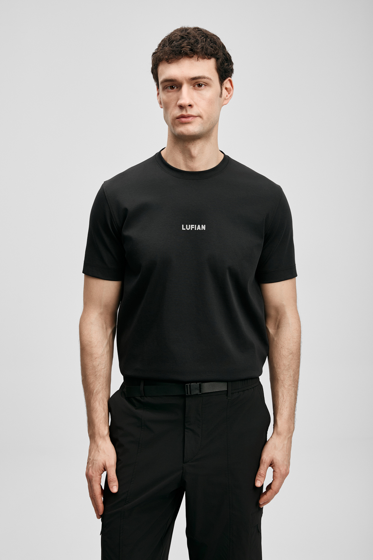 Lufian Marcus Modern Grafik Tişört Siyah görsel 5