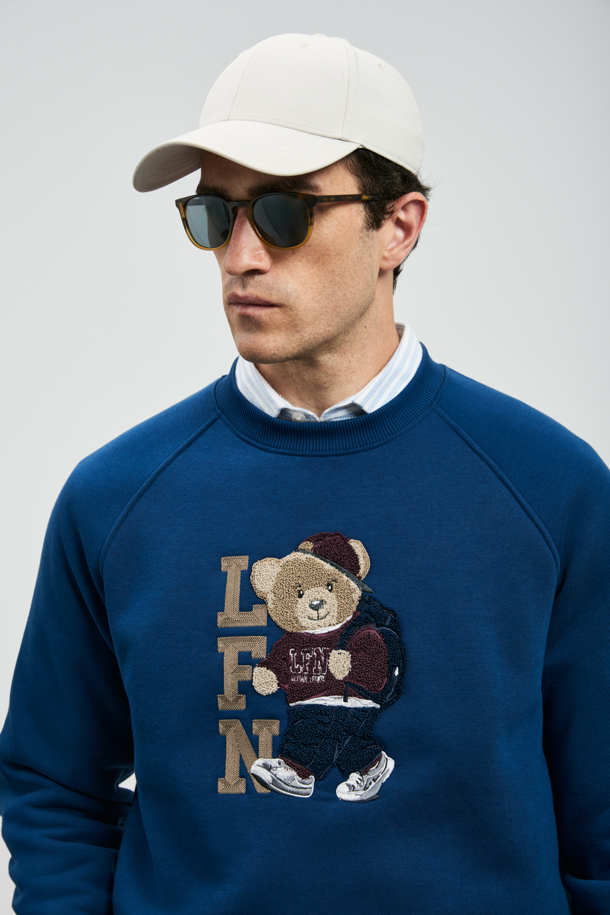 Lufian Storm Erkek Sweatshirt Saks görsel 5