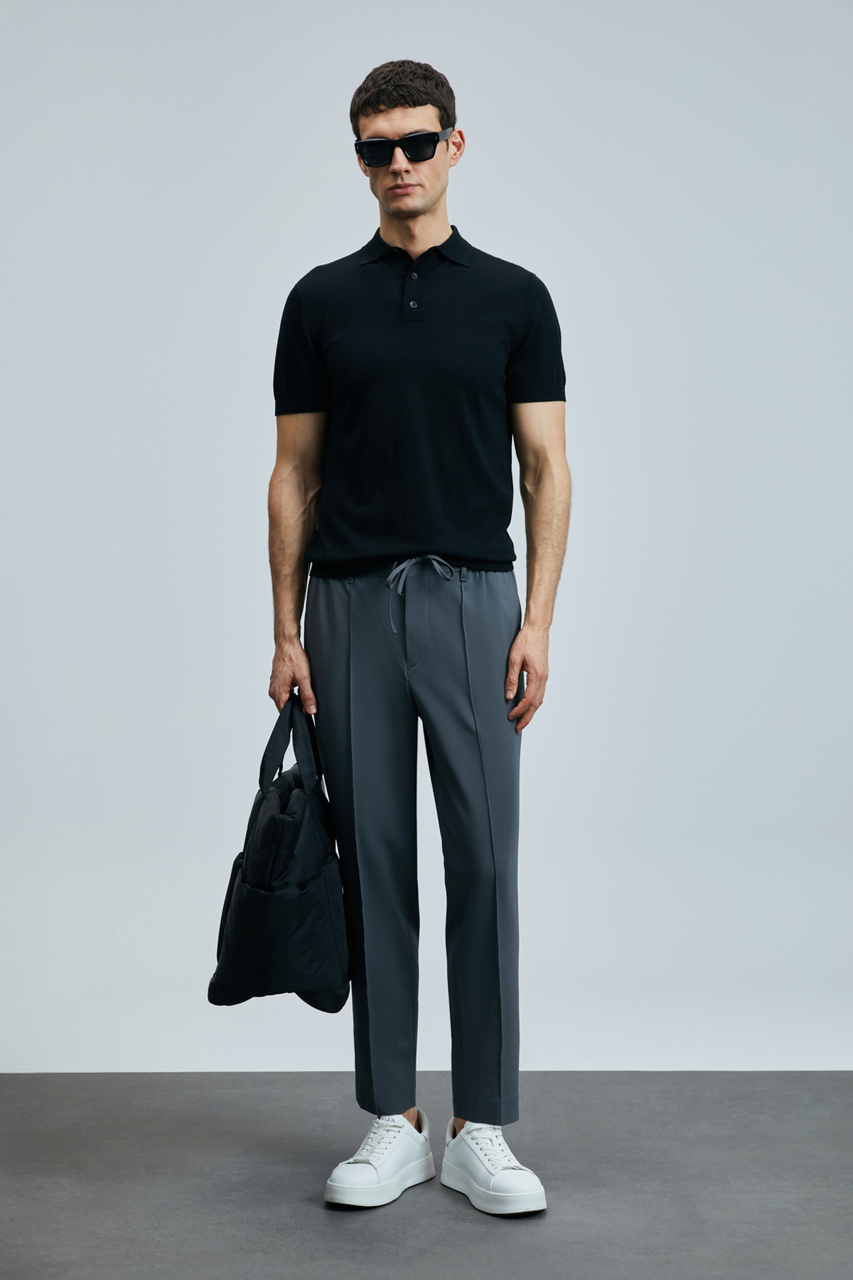 Lufian Sımon Smart Erkek Chino Pantolon Slim Fit Antrasit görsel 5