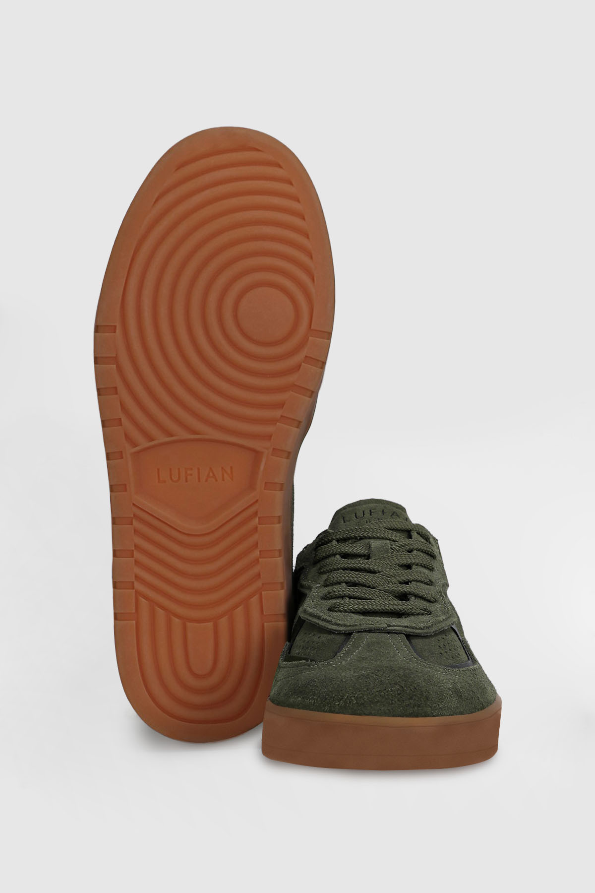 Lufian Alex Erkek Deri Sneaker Ayakkabı Haki görsel 2