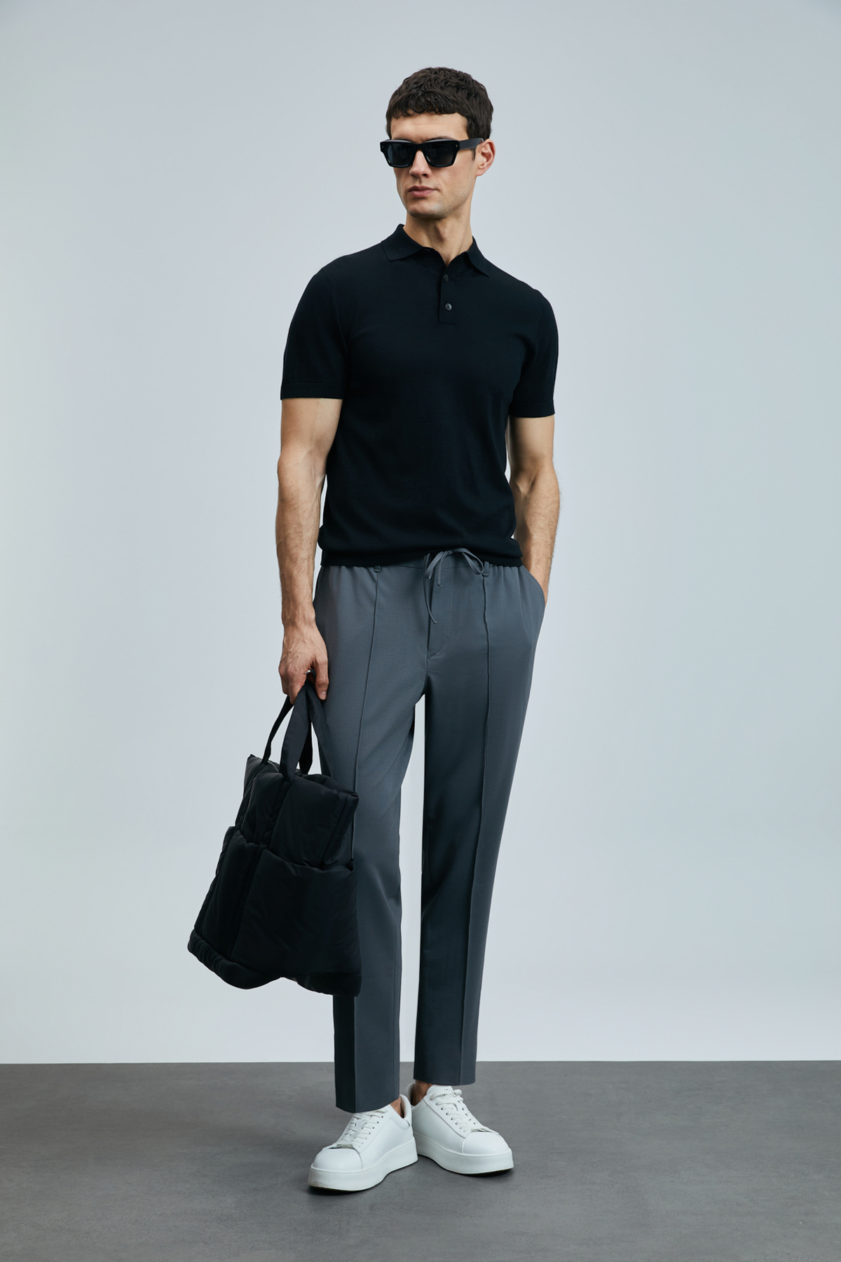 Lufian Sımon Smart Erkek Chino Pantolon Slim Fit Antrasit