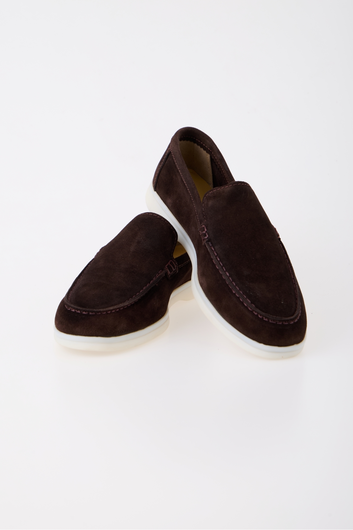 aladdin & sons Azure Kahve Süet Hakiki Deri Erkek Loafer Ayakkabı görsel 3