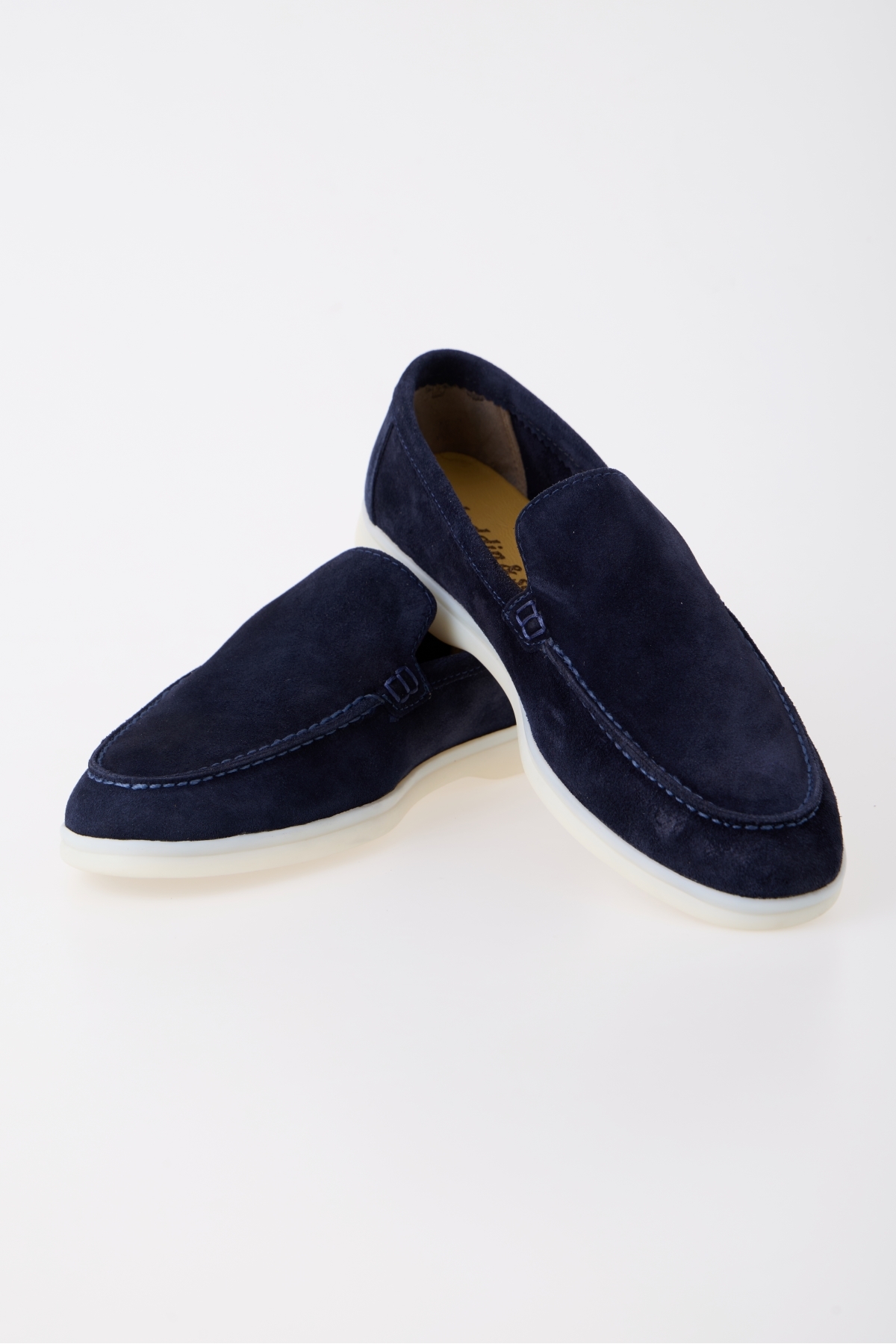 aladdin & sons Azure Lacivert Süet Hakiki Deri Erkek Loafer Ayakkabı görsel 3