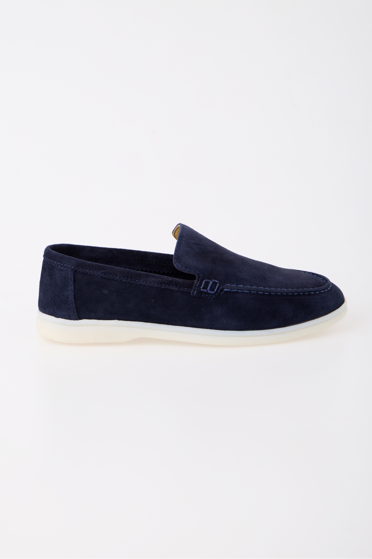 aladdin & sons Azure Lacivert Süet Hakiki Deri Erkek Loafer Ayakkabı görsel 2
