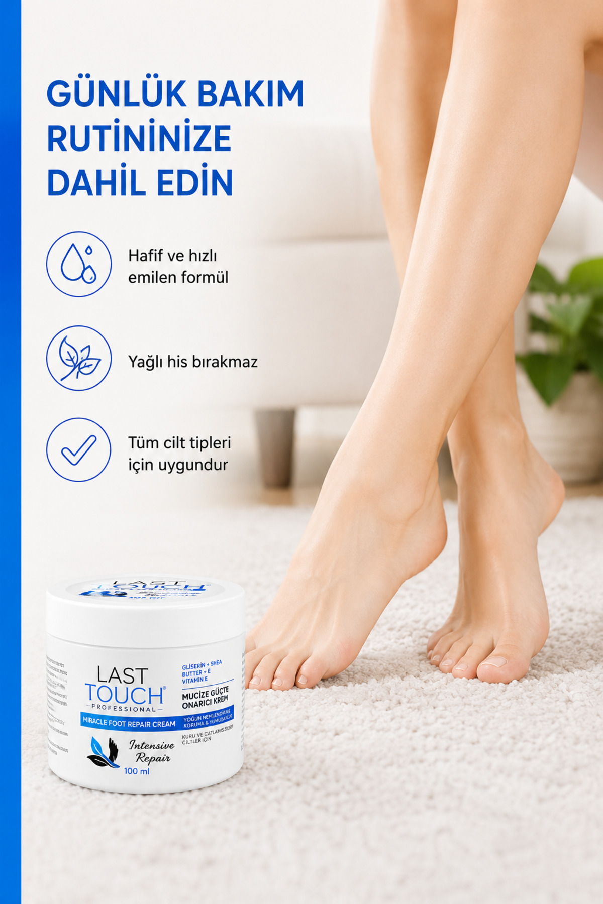 Çatlak Onarıcı Mucize Ayak Bakım Kremi 100 ml ( Vazelin & Shea Butter ) — ABK2585 — تصویر 8 از 9