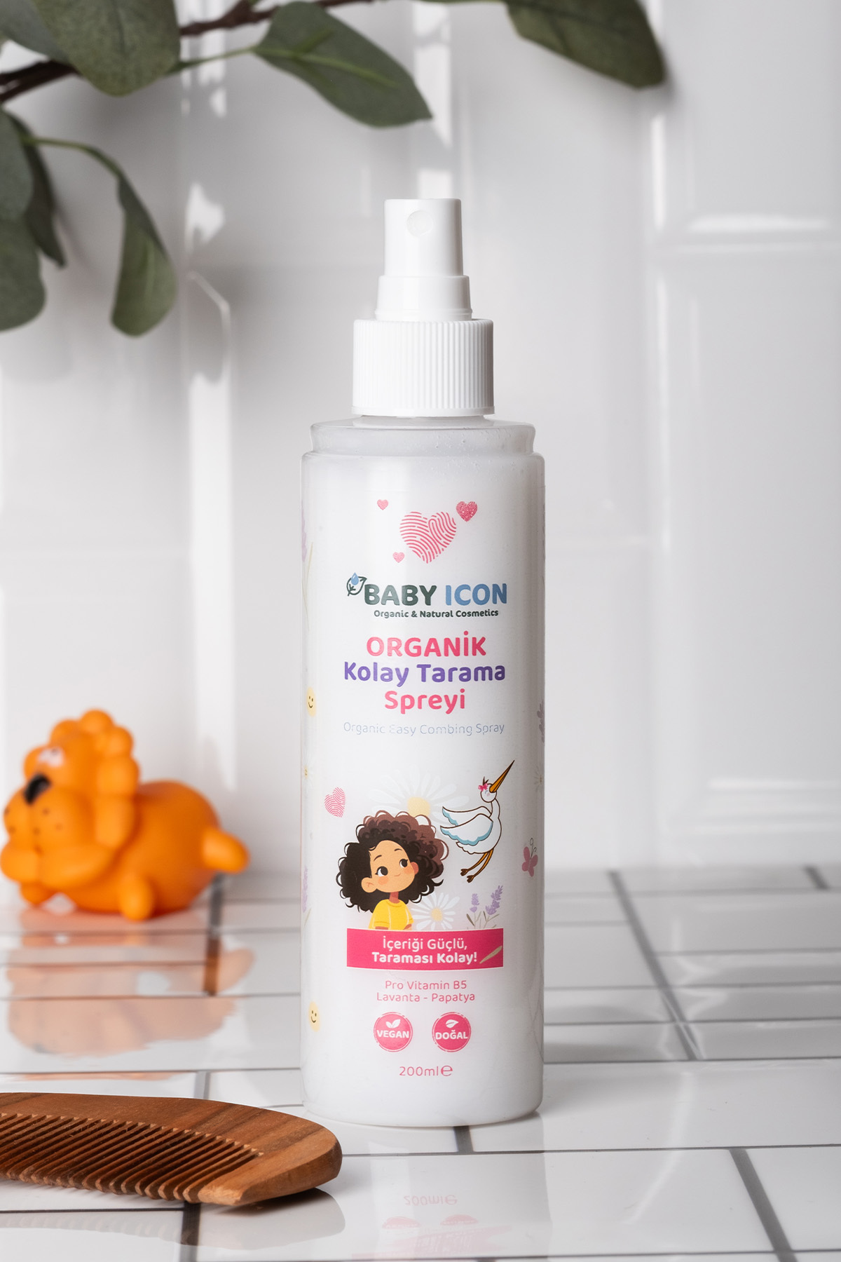 %100 Organik Vegan Kolay Saç Tarama Spreyi Çocuklar İçin Nemlendirici Lavanta Papatya Özlü 200ML — organik-vegan-kolay-tarama-spreyi — تصویر 7 از 7