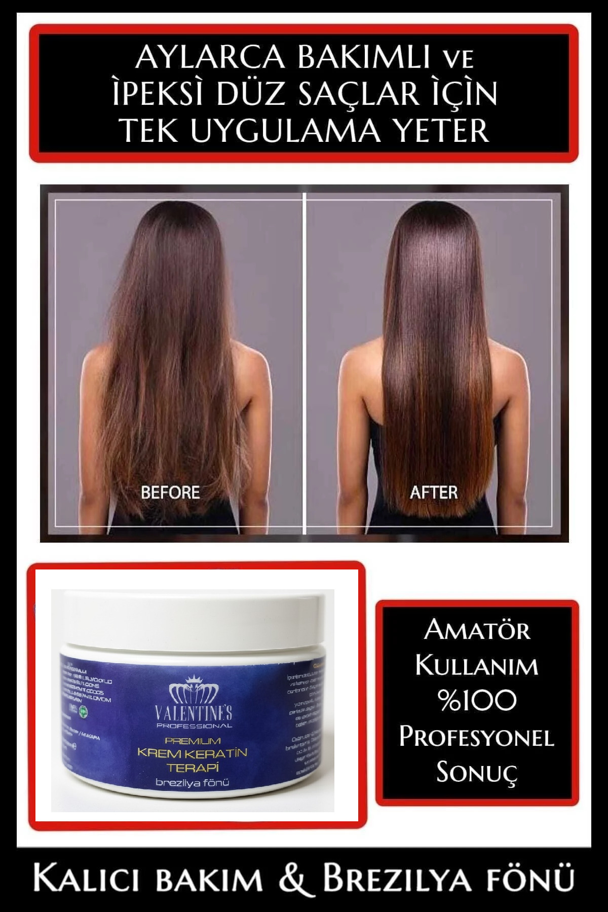 VALENTINES PROFESSIONAL درمان کراتینه با بوتاکس، کراتینه برزیلی، ماهها مراقبت ماندگار و موهای صاف و نرم — TYC00531947692