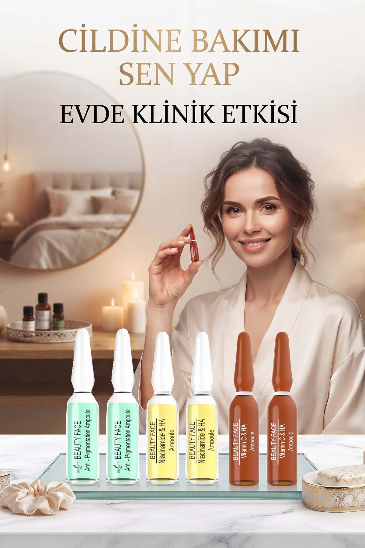 Leke Karşıtı C Vitaminli Antioksidan Lekelere Karşı Onarıcı Besleyici Nemlendirici Ampul Seti 6'lı — 8680461209666