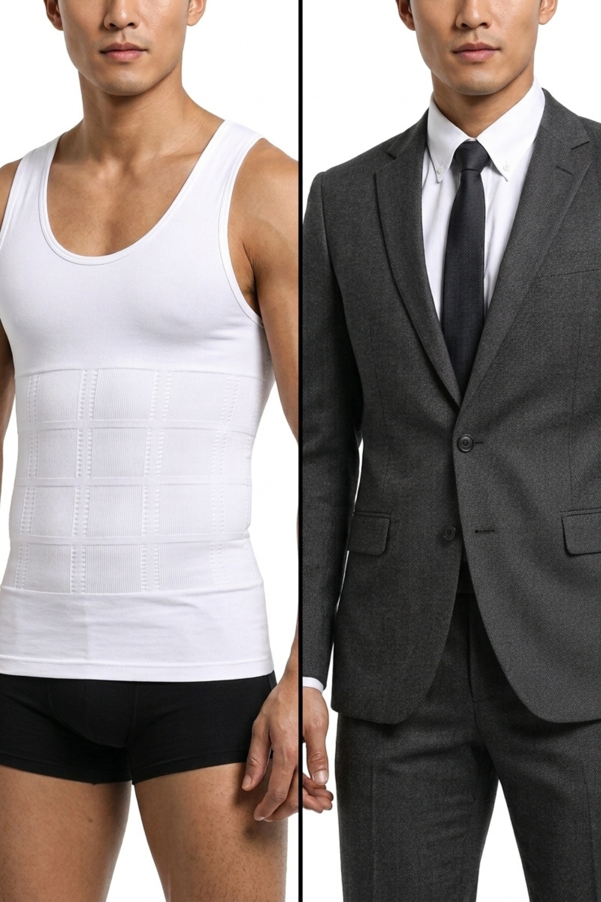 elilom Erkek Shapewear Atlet - Göbek ve Göğüs Toparlayıcı, Dik Duruş Destekli Fit Korse Atlet görsel 4