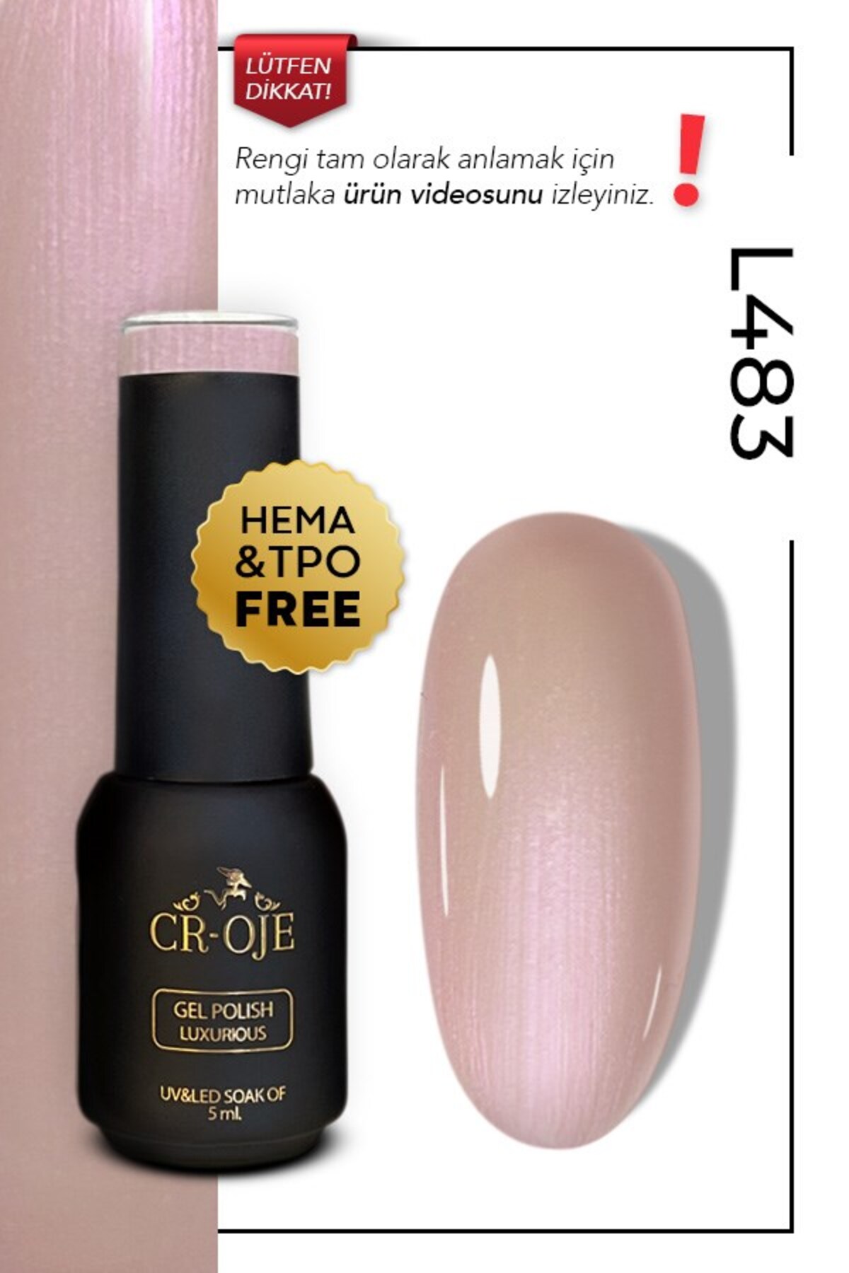 L483 - Hologram Pembe (5 ml) — رنگارنگ French
