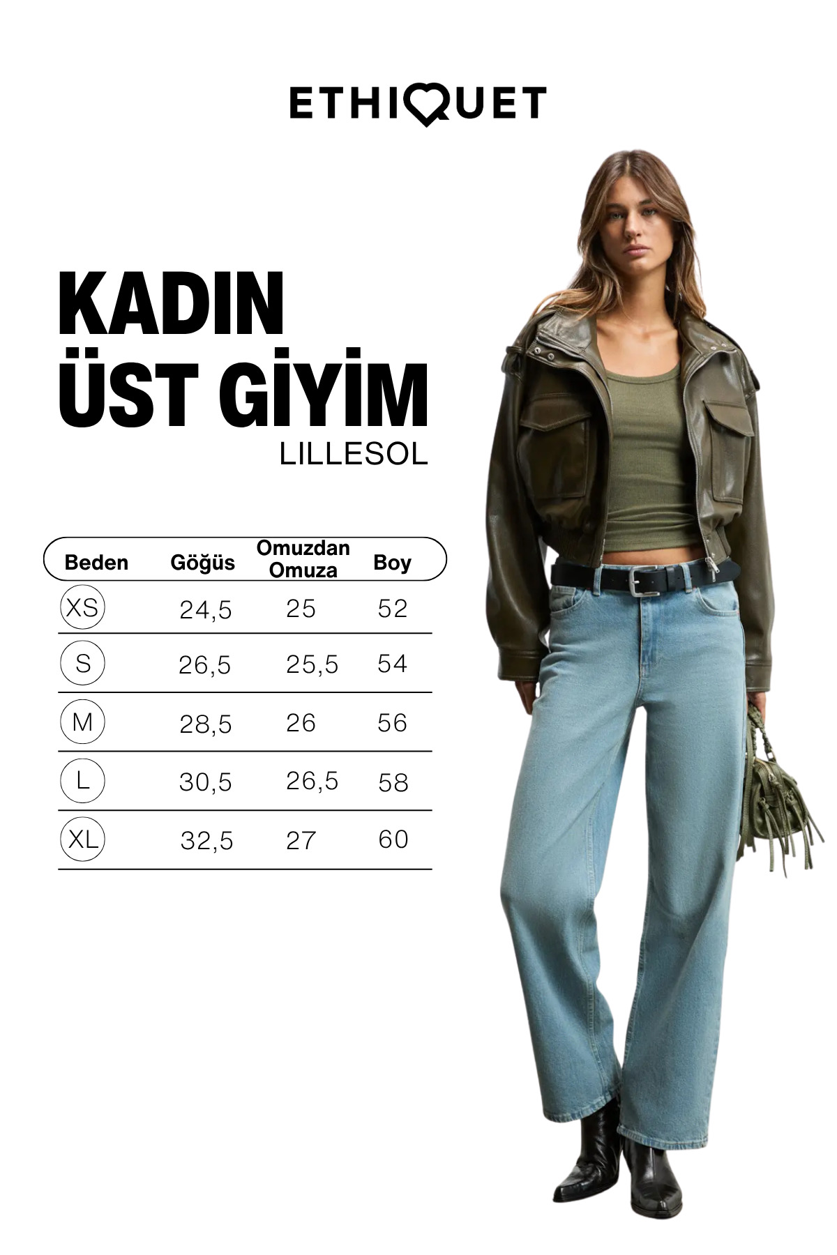ETHIQUET LILLESOL Kadın Fitilli Görünümlü Slim Fit Vücuda Oturan Havuz Yakalı Pamuklu Basic Haki Bluz Atlet görsel 6