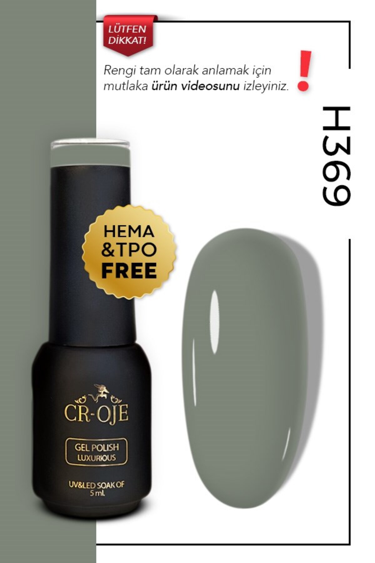 H369 - Yeşilimsi Gri (5 ml) — سبز 5mlbordokalicioje