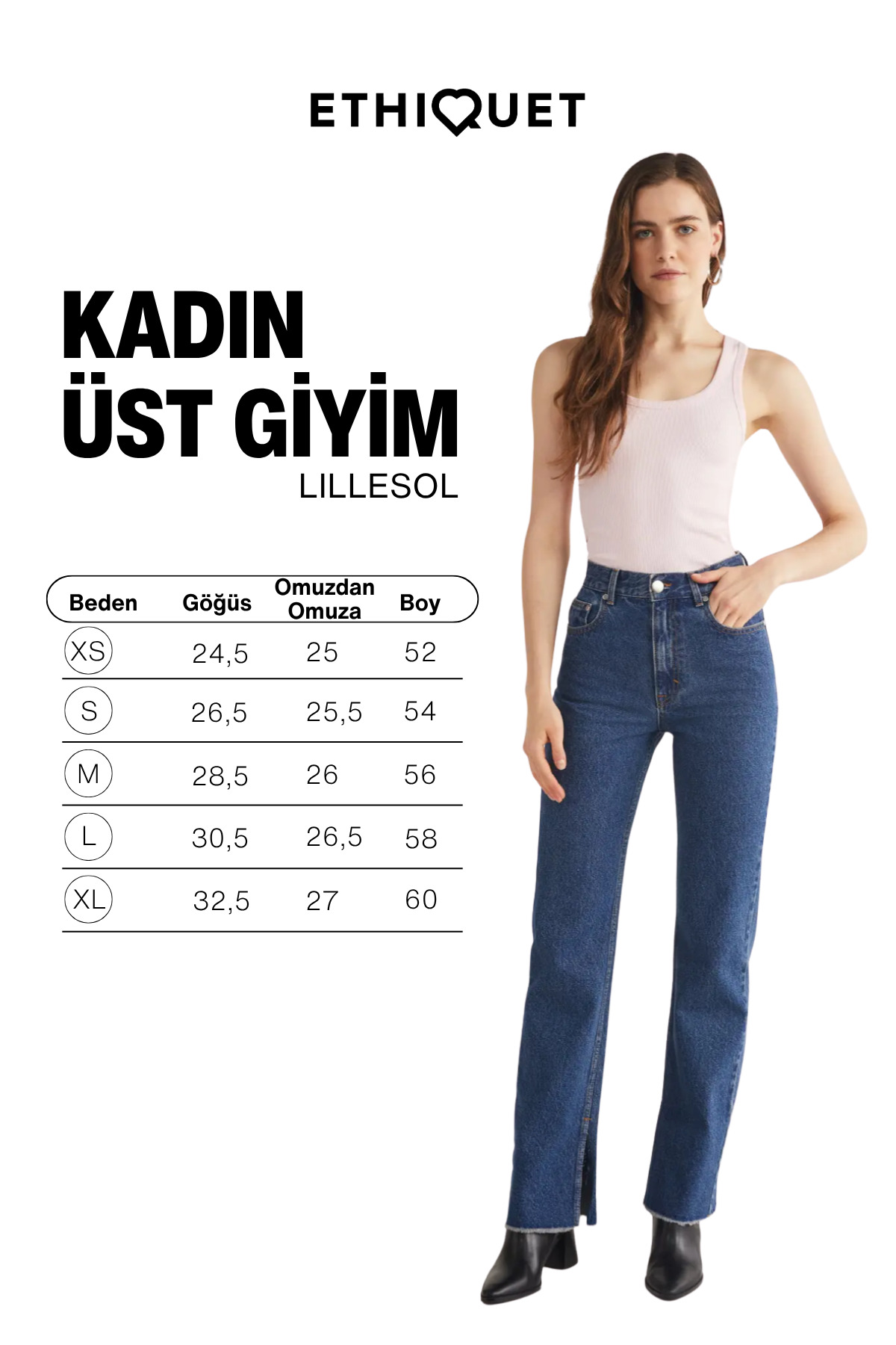 ETHIQUET Lıllesol Kadın Fitilli Görünümlü Kalın Askılı Basic Pembe Bluz Atlet görsel 7