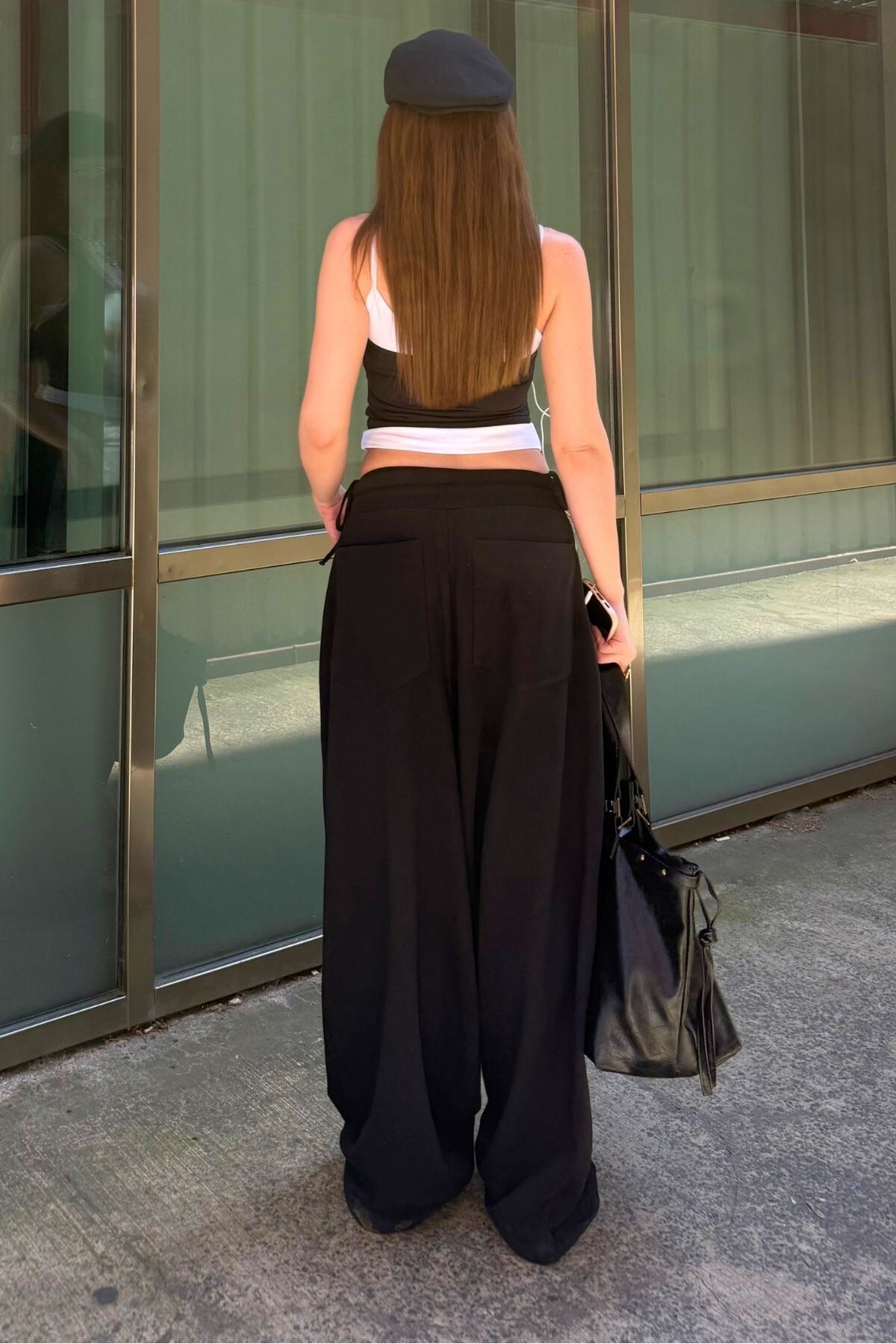 bases. Oversize Yazlık Barrel Baggy Eşofman Altı görsel 8