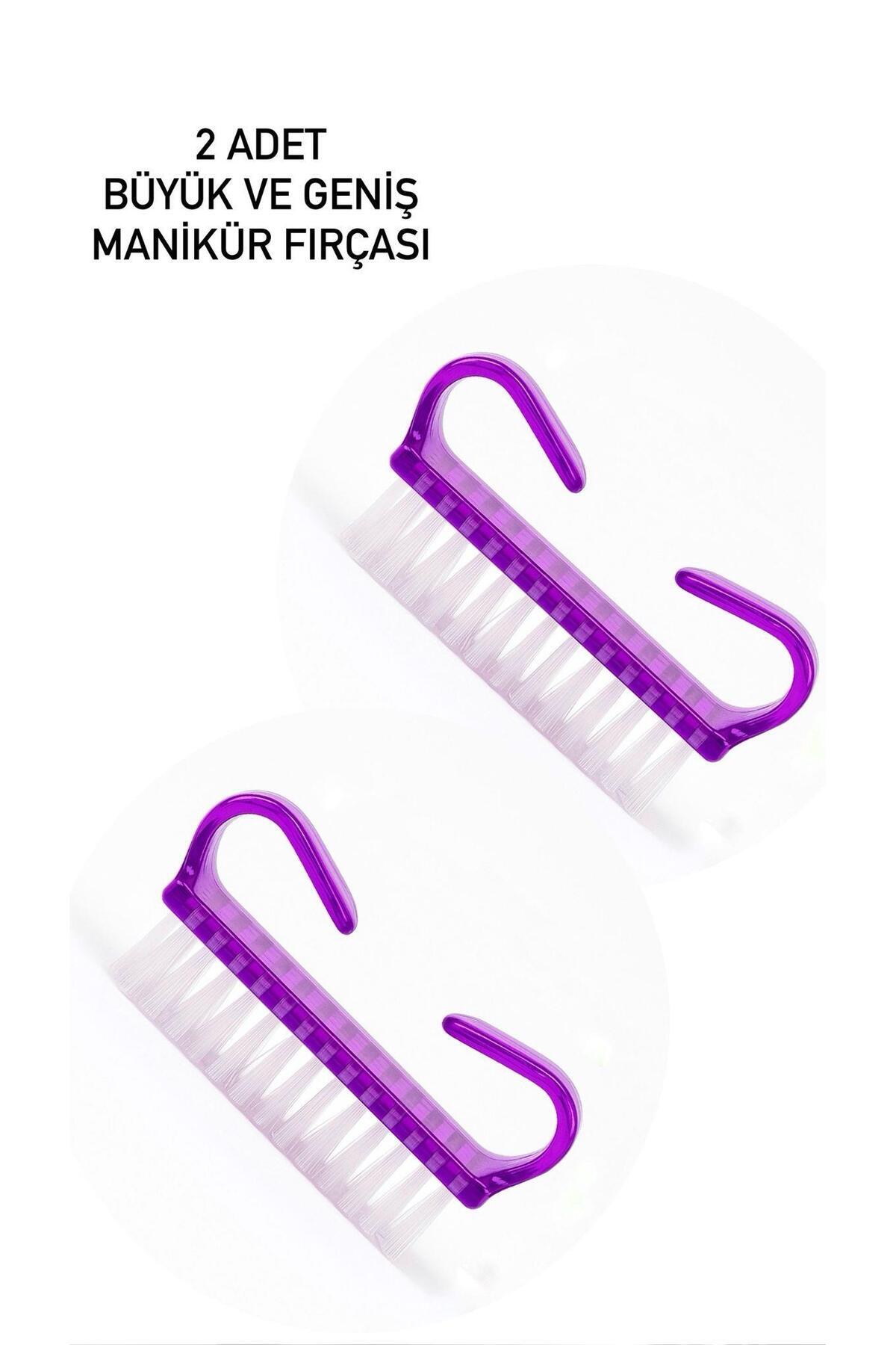 Sert Manikür/ Tırnak Toz Temizleme Fırcası(Purple) (BÜYÜK VE GENİŞ) 2 ADET — morbüyükmanikürfirca