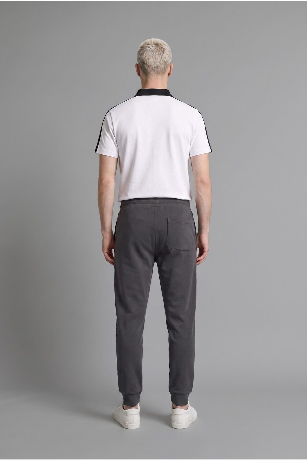 DeFacto Slim Fit Bağcıklı Fermuar Cepli Pike Jogger Eşofman Altı E9427AX25AU görsel 4