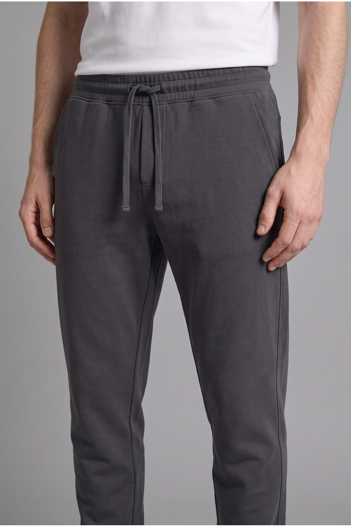 DeFacto Slim Fit Bağcıklı Fermuar Cepli Pike Jogger Eşofman Altı E9427AX25AU görsel 2