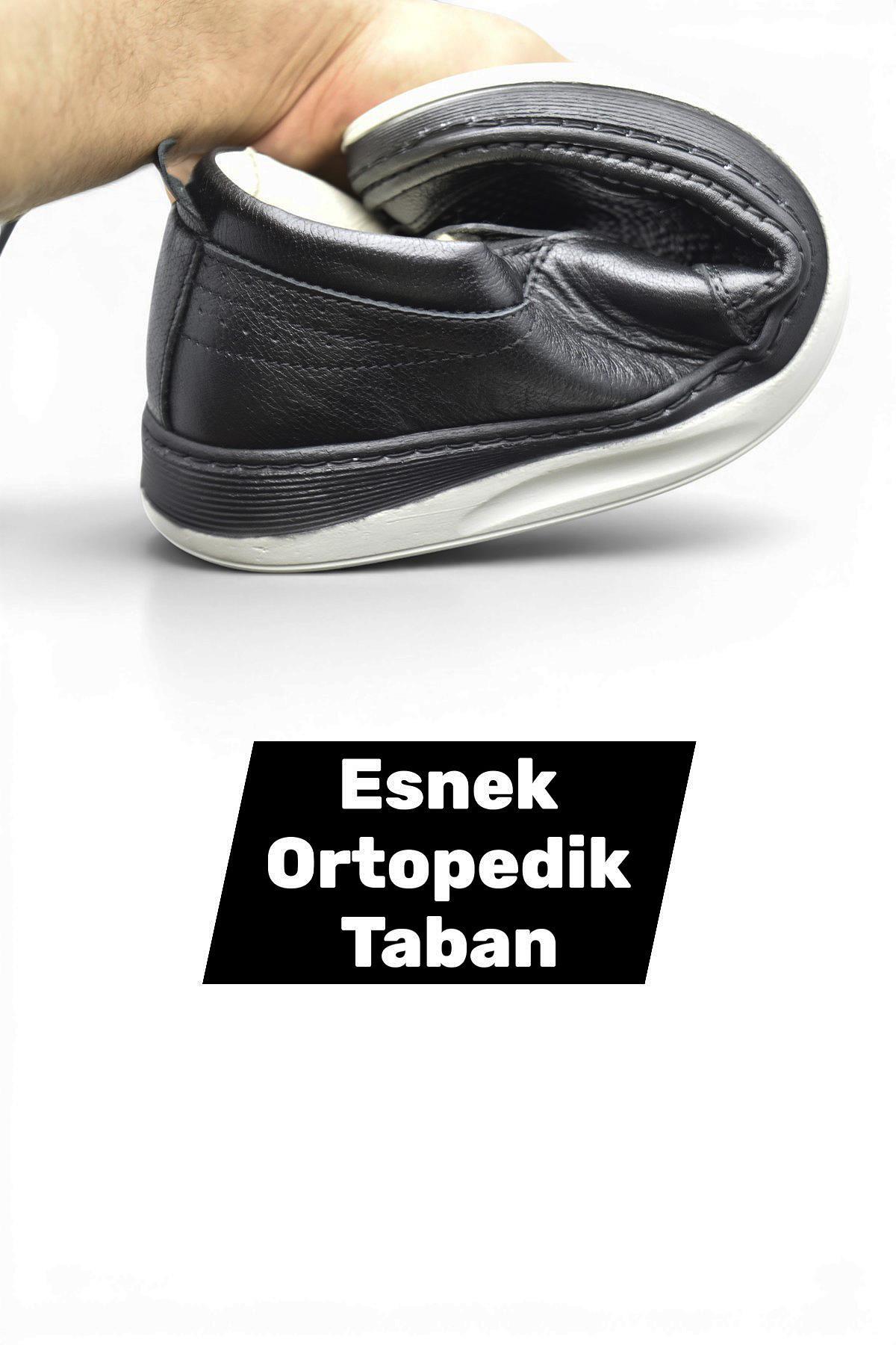 ISPARTALILAR 2354 Tam Ortopedik Taban %100 Hakiki Deri Erkek Ayakkabı Bağcıksız Yazlık Erkek Delikli Ayakkabı görsel 5