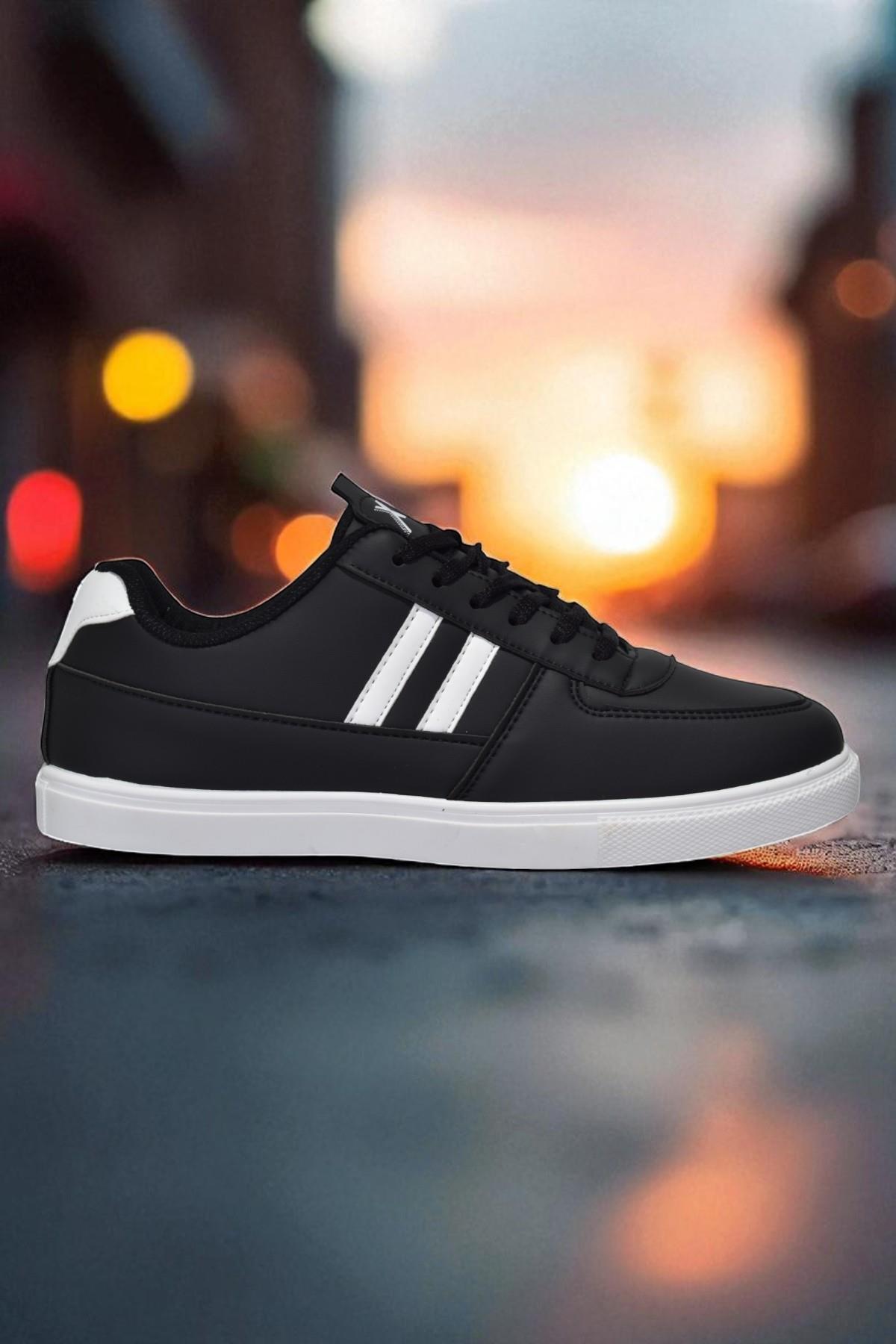 ISPARTALILAR 038 Rahat Taban Günlük Unisex Siyah Erkek Spor Ayakkabı görsel 2