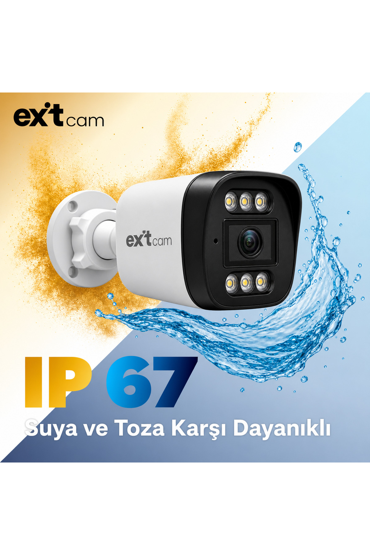 EXİTCAM 14'lü AHD Ultra Full HD-6 Warm Led - Yapay Zeka Yüz ve Araç Tanımalı-Gece Renkli - Sesli Ka Görsel 2
